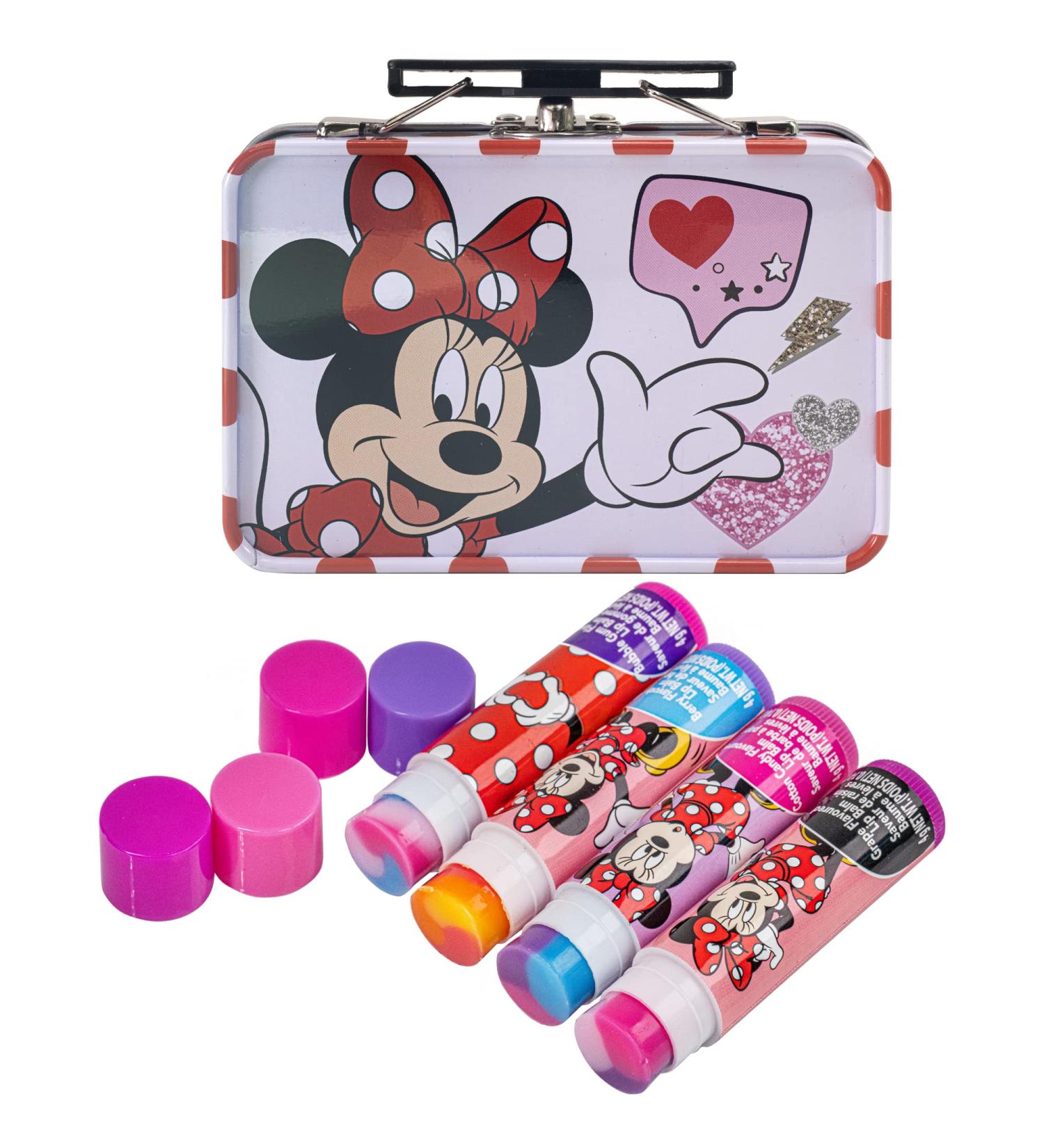 Minnie Mouse Townley Girl Vegan Lip Balm Set for Kids - Flavoured Swirls in Tin Case for Parties & Makeovers - Buy Online on GoSupps.com