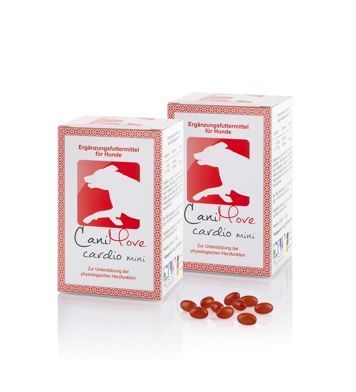 CaniMove Double Pack (200 Capsules) - Cardio Mini Supplement for Heart & Circulation with Omega-3 Hawthorn & Carnitine | Buy Internationally - Buy Online on GoSupps.com