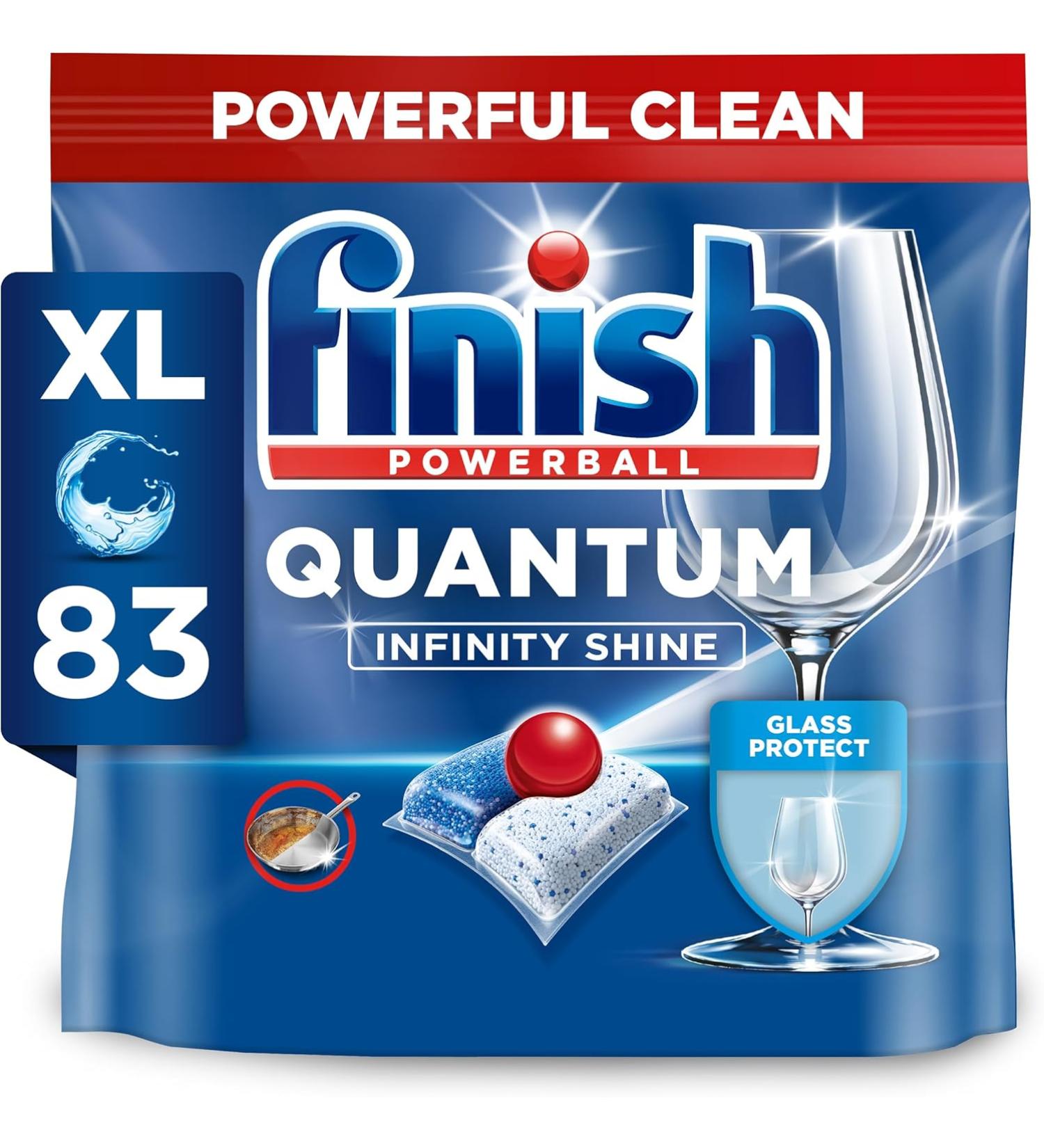 Finish Quantum Infinity Shine Dishwasher Tablets - 83 Count | Regular | Sparkling Clean First Time Every Time - Buy Online on GoSupps.com