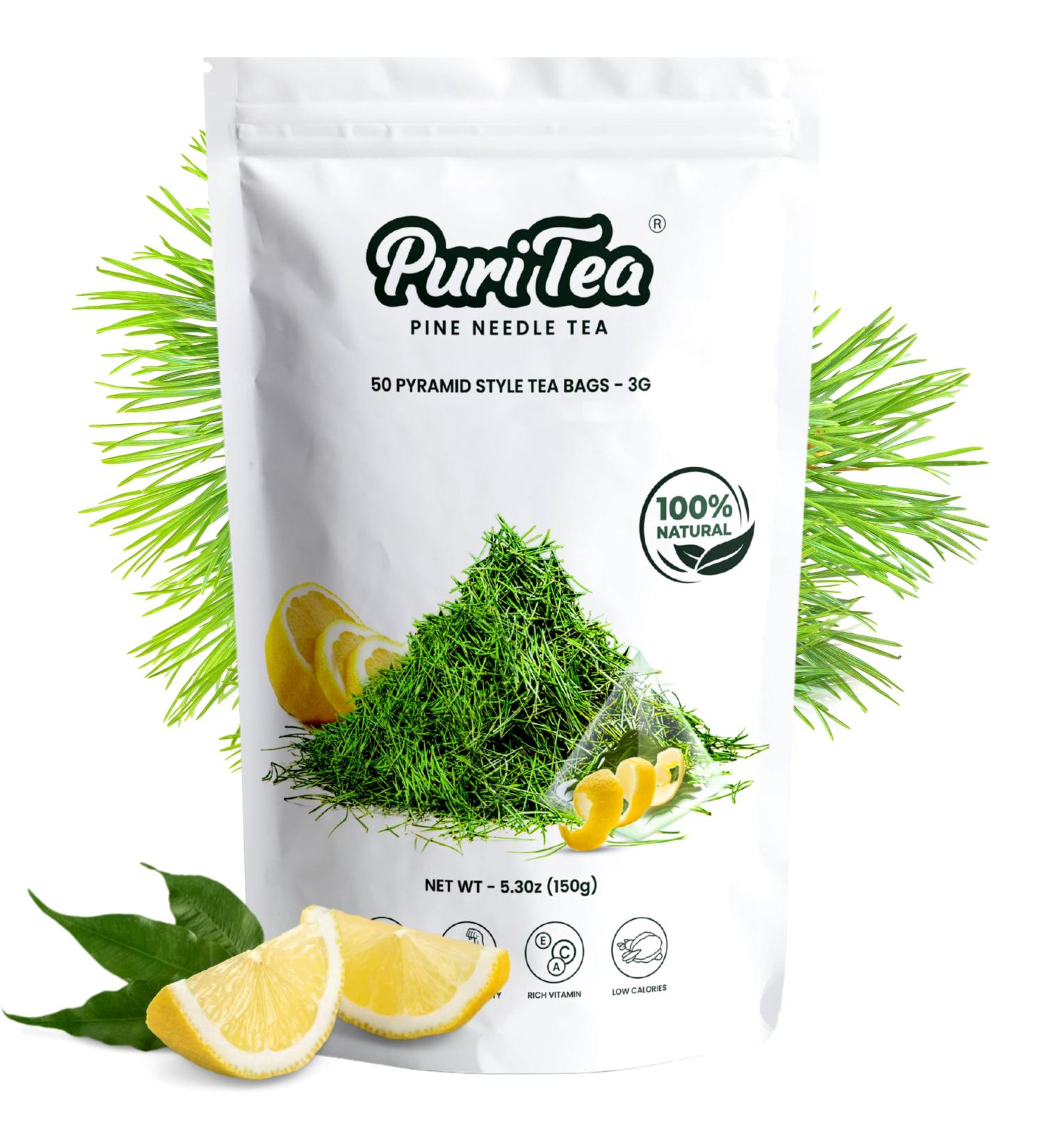 Pine Needle Tea | White Pine Needle Tea Organic | Pine Leaves | Pine Needles Pine Tea | Pine Needle Extract | White Pine Blister Rust | Pine Needle Extract Organic Includes 50 Tea Bags - Buy Online on GoSupps.com