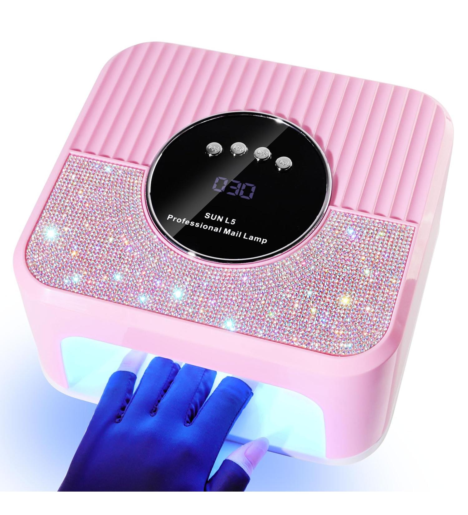268W UV Nail Lamp - Professional LED Nail Dryer with 4 Timers & 45 Beads for Gel & Acrylic Nails LimeGirl Pink - Buy Online on GoSupps.com
