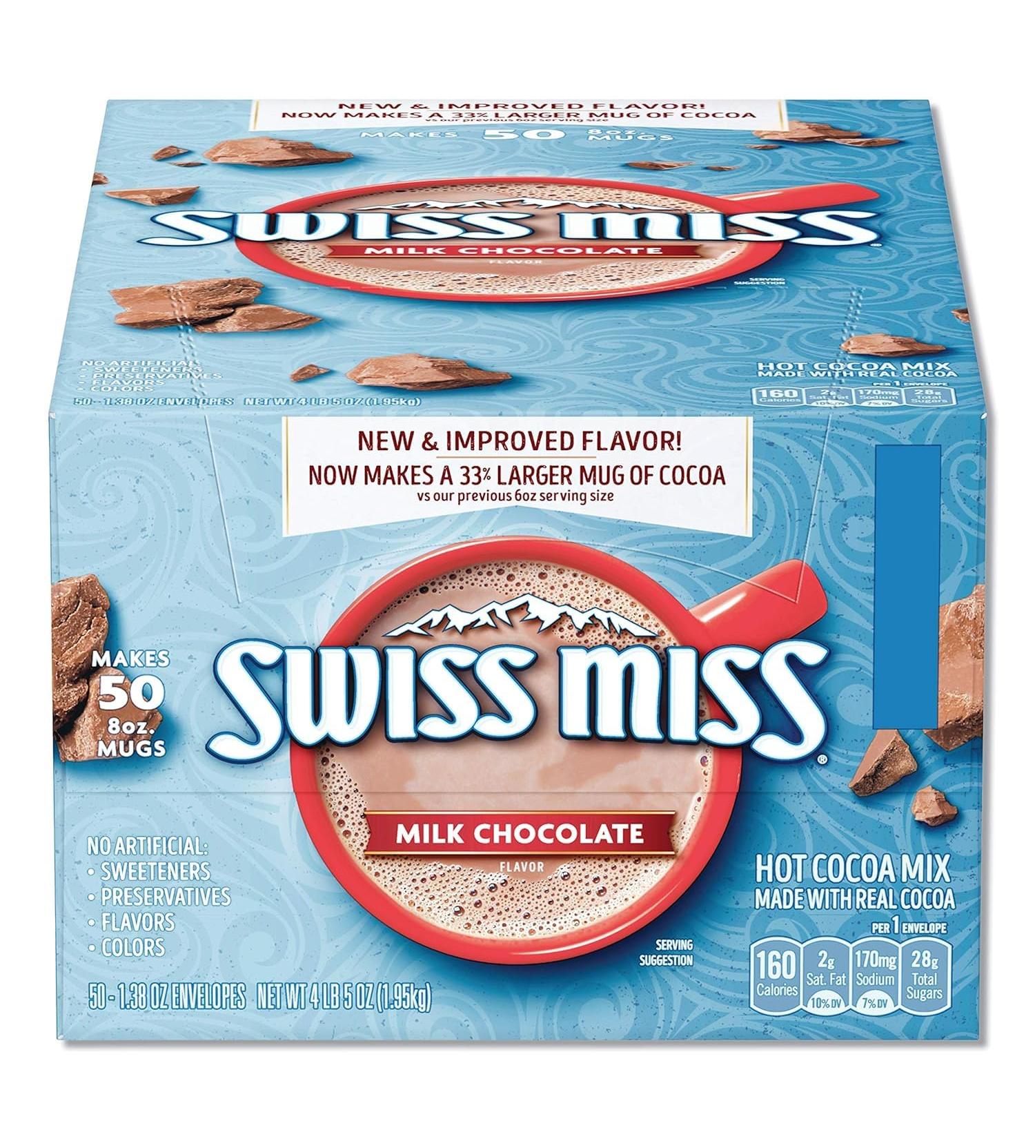 Milk Chocolate Swiss Miss Hot Cocoa Mix 60-0.73 oz Envelopes - Buy Online on GoSupps.com