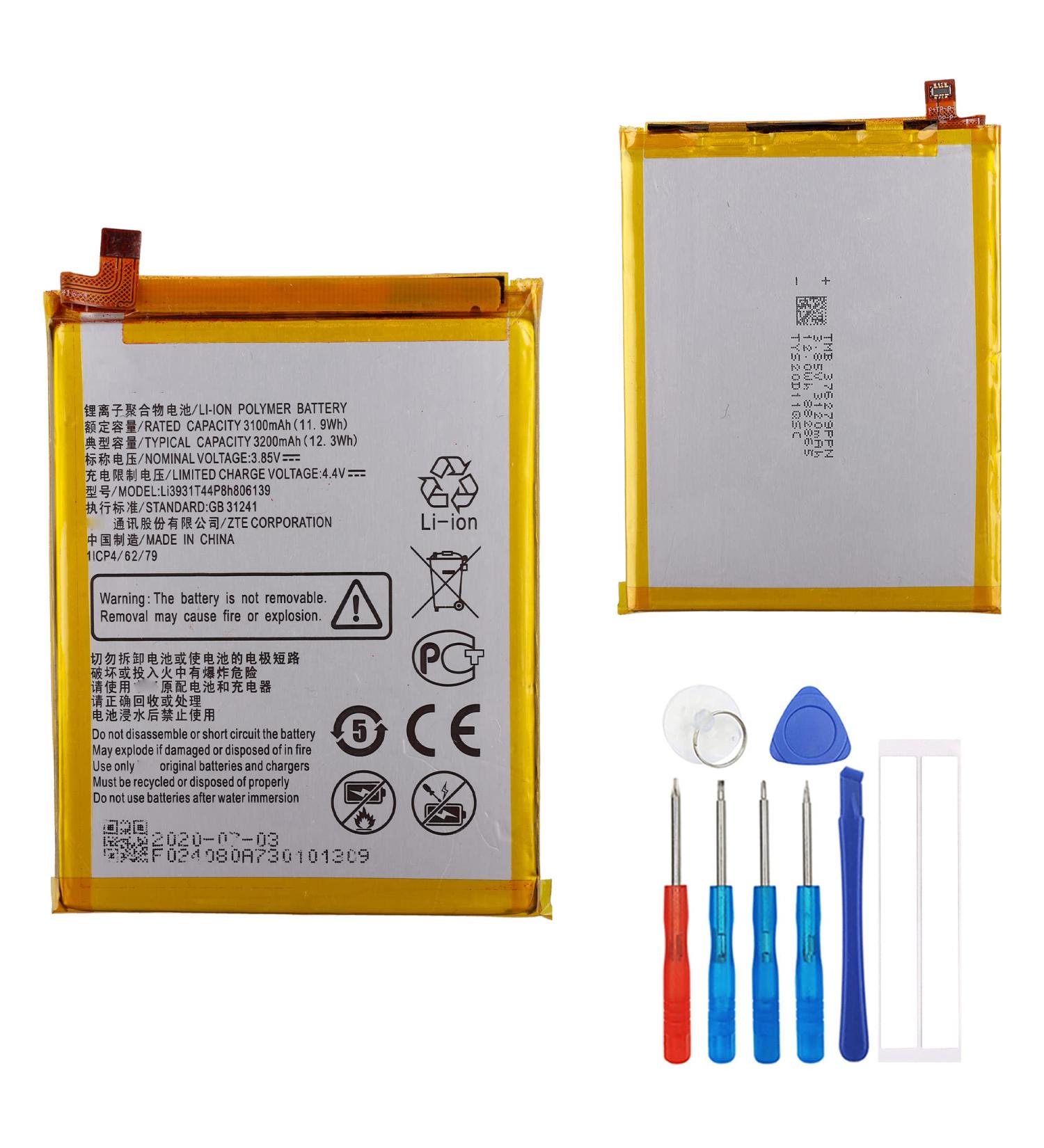 Buy Replacement Battery Li3931T44P8h806139 for ZTE Visible R2 Z5151V - Includes Repair Tool Kit | International Shipping Available - Buy Online on GoSupps.com