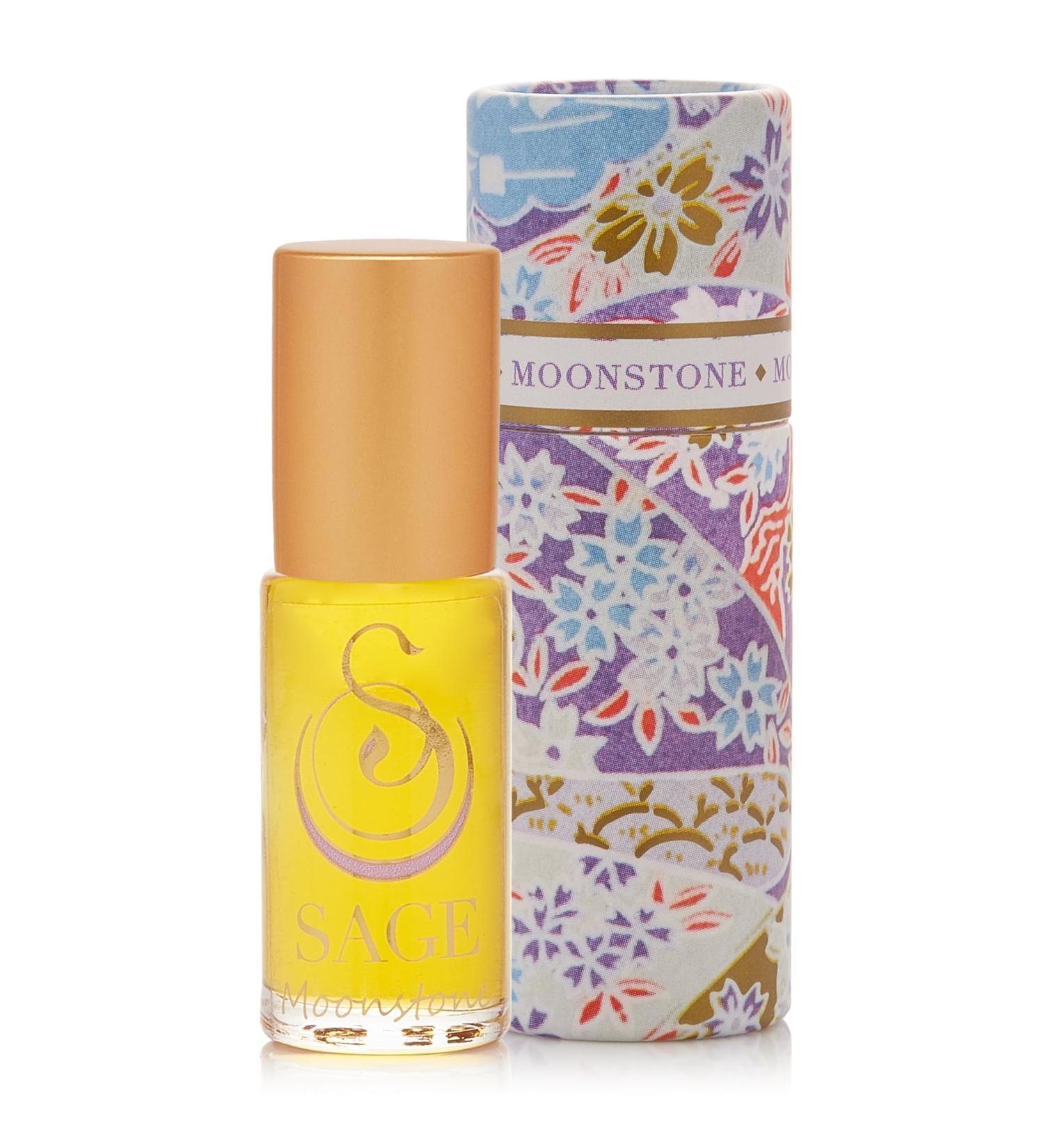 Moonstone Perfume Oil Roll-On by Sage- 1/8 oz Vegan & Cruelty-Free Floral Scent Gardenia Paperwhites Stargazer Lily Moonstone 1/8 oz Perfume Oil Roll-On - Buy Online on GoSupps.com