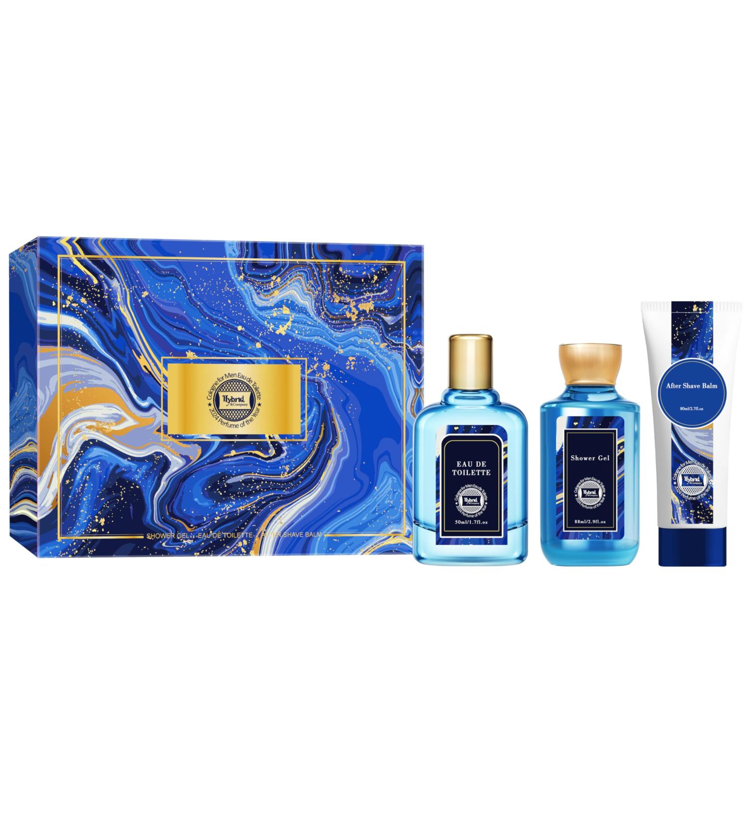 Hybrid & Company Blue Sky 3Pcs Gift Set For Men 100ml-Perfume&80ml-After Shave Balm &80ml-Shower Gel - Buy Online on GoSupps.com
