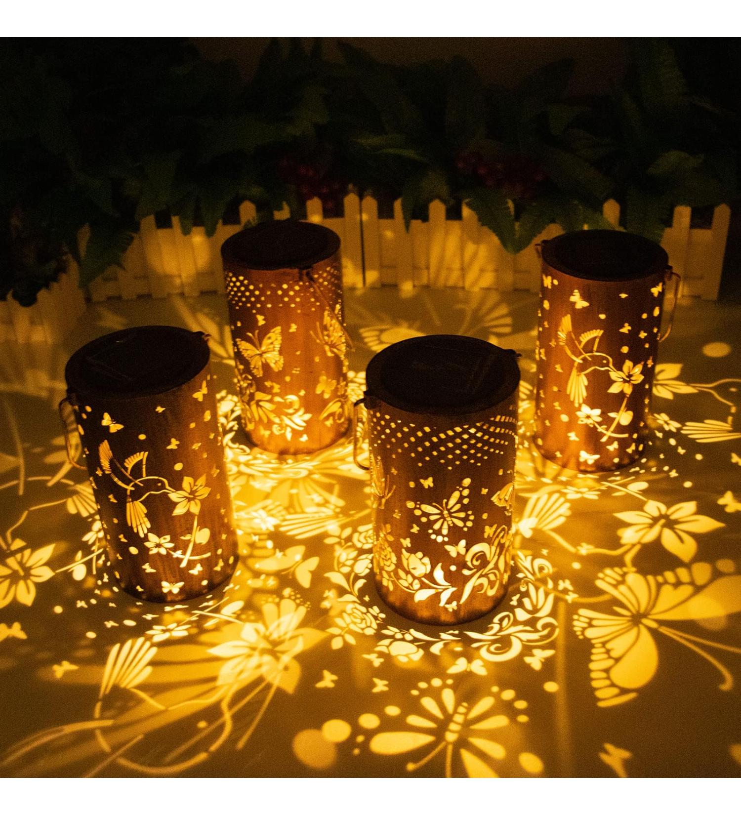 Hummingbird Solar Lantern Lights Outdoor Hanging Metal Decor Lanterns-Waterproof LED Decorative Light for Garden Patio Yard Lawn Backyard Front Porch as Gifts for Mom Grandma Women (2 Hummingb 2 Hummingbirds and 2 Butterflies 4 - Buy Online on GoSupps.com