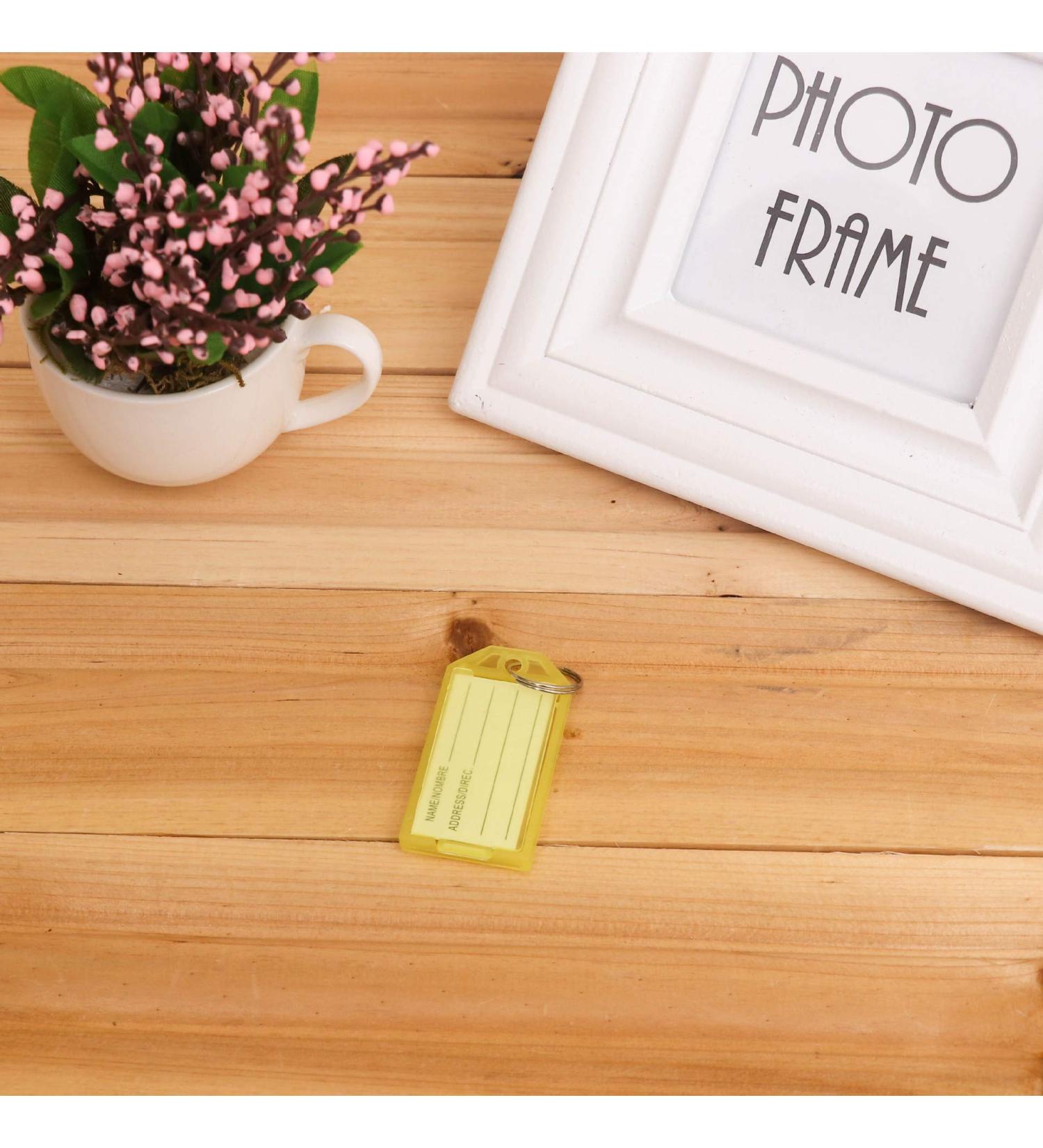Siuke Keychain - PP Plastic Transparent Flip Key Day Classification Label - Handwritten Brand Keychain for Luggage Hotel Rooms - Blue & Yellow - Buy Online on GoSupps.com