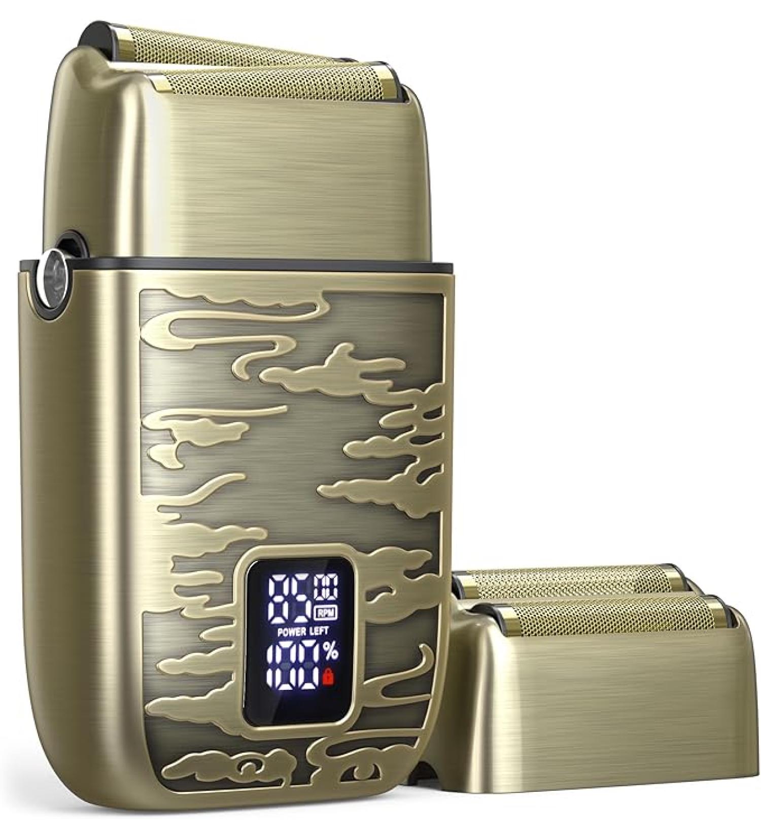 GLAKER Electric Razors for Men - Compact Foil Shaver with 3 Adjustable Speed & Extra Replacement Foil Blade Cordless Barber Face Shavers for Bald Head & Sensitive Skin Ideal Gifts for Men (Bronze) - Buy Online on GoSupps.com