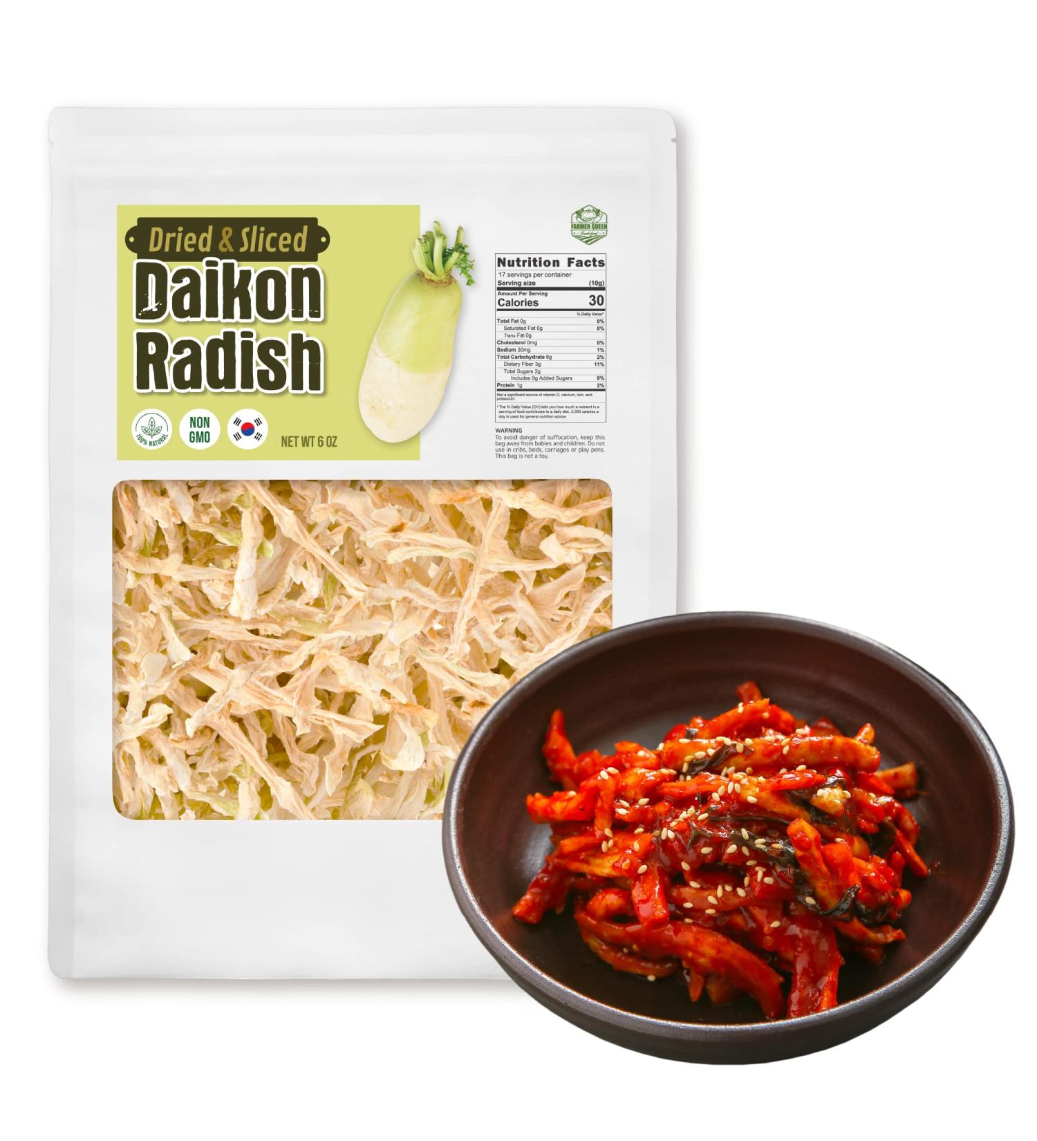 Korean Premium Dried & Sliced Daikon Radish 6 Ounce from Jeju Island  Korea 170 gram for Kimchi and Tea - Buy Online on GoSupps.com