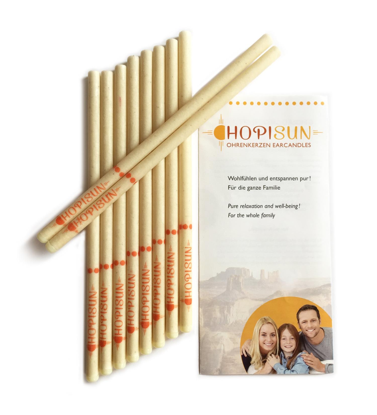 HOPISUN Ear Candles 10 Pcs with Safety Filter - Safe & Effective Ear Wax Removal - International Shipping Available - Buy Online on GoSupps.com