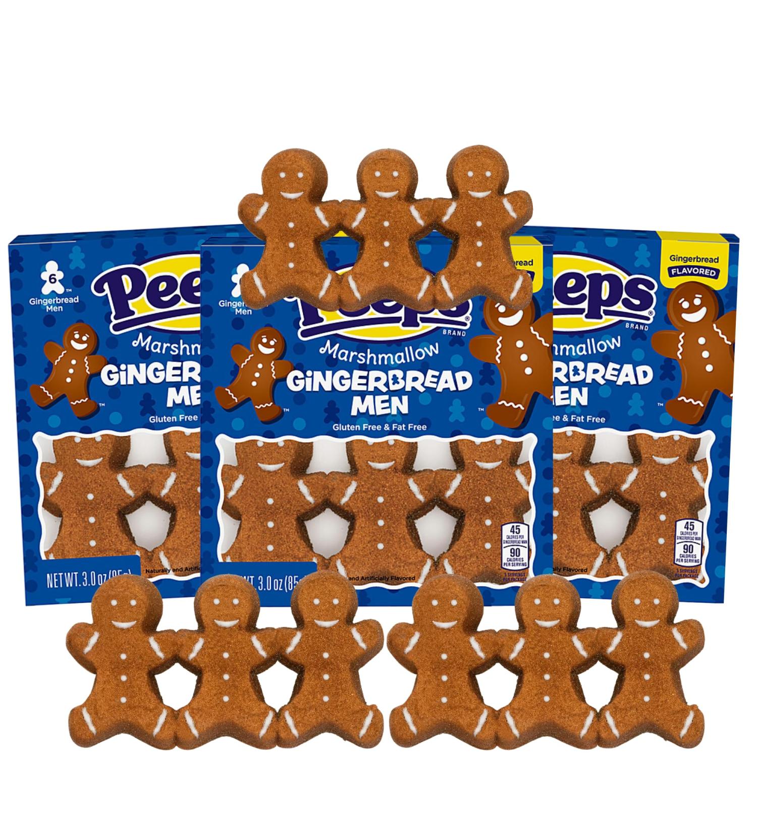 Lot de 3 bas de No l pour les amateurs de peeps guimauves en forme de bonhomme en pain d' pices bonbons de vacances pour gar ons ou filles - Buy Online on GoSupps.com