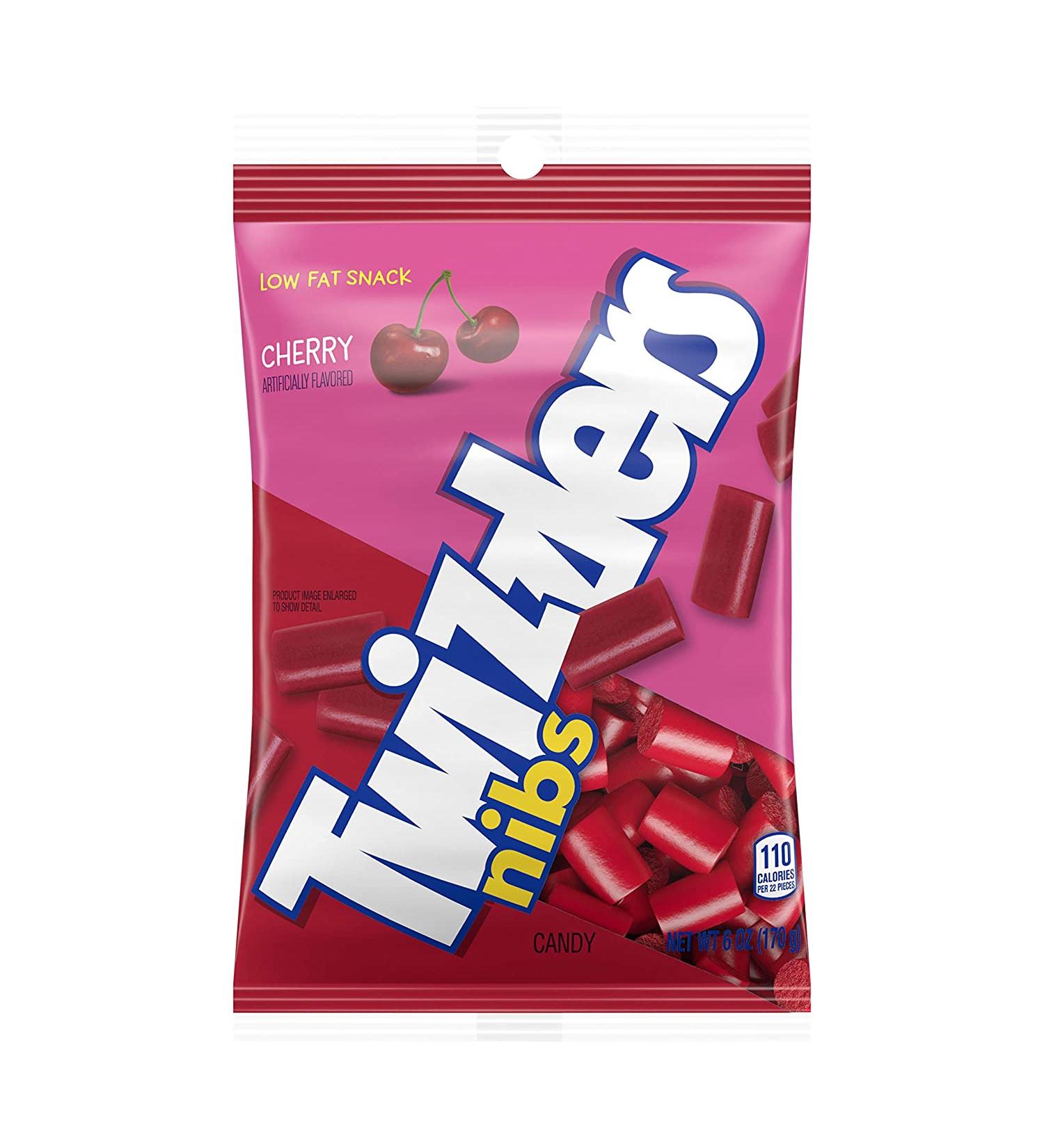 TWIZZLERS NIBS Cherry Chewy Candy - 6 Oz  Pack of 12 - Delicious Cherry Flavor - Buy Online on GoSupps.com