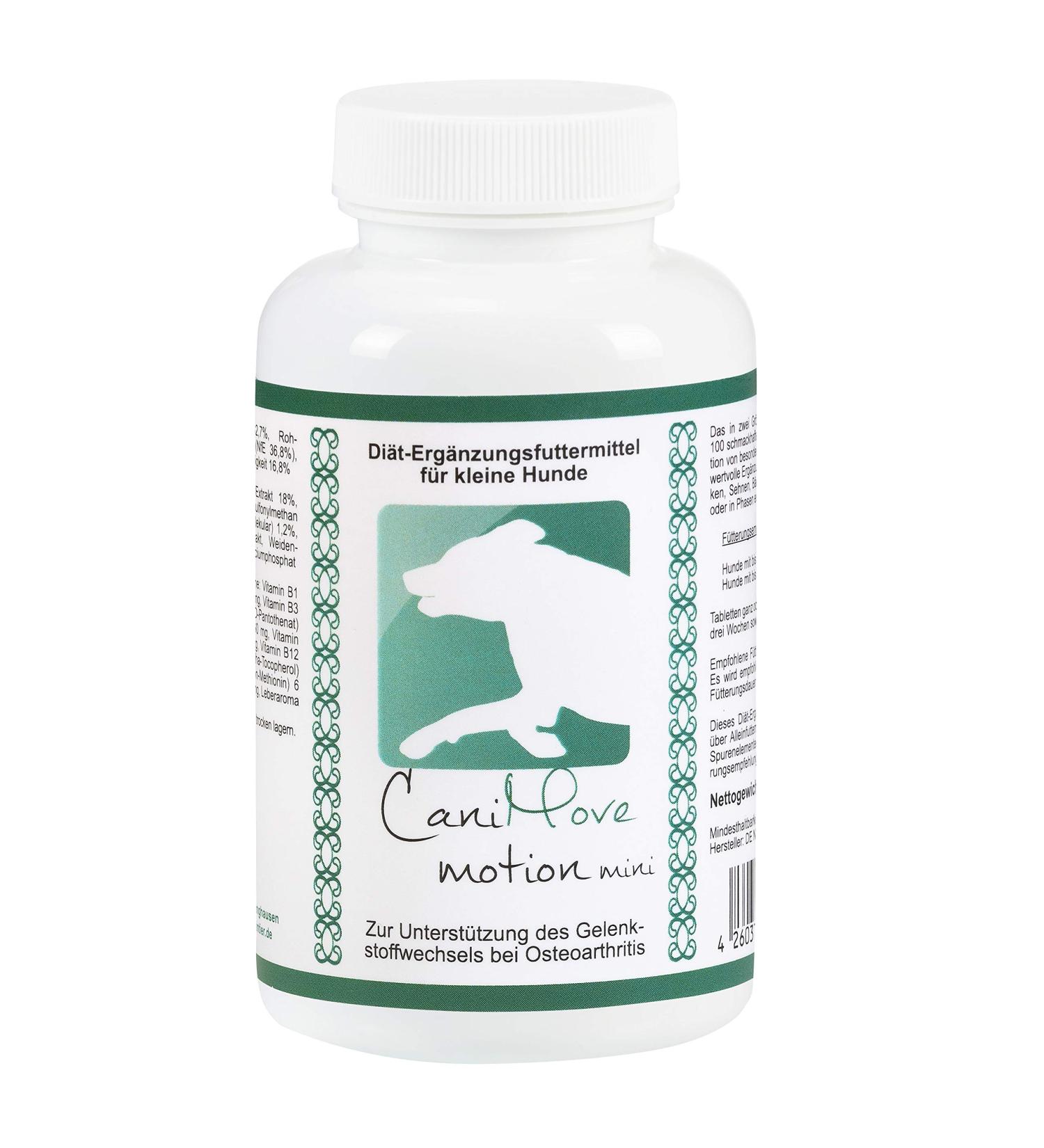 Canimove Motion Mini: 100 Joint Tablets for Small Dogs with MSM Hyaluronic Acid & Veterinary Formula - Optimize Mobility & Health - Buy Online on GoSupps.com