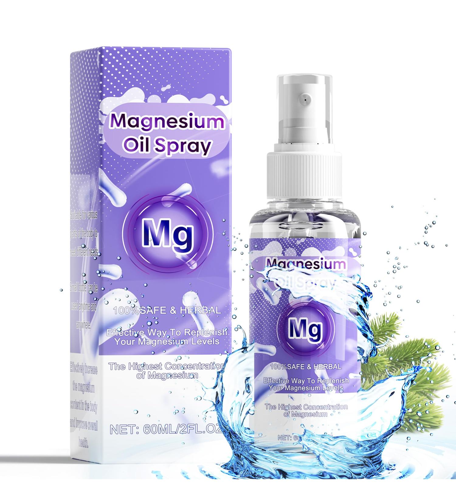 Chamex Magnesium Oil Spray 60Ml 100% Pure Organic Magnesium Oil Spray Skin & Body Extra Strength Magical Magnesium Skin for Feet Sleep Relax Easy to Absorb and Use - Buy Online on GoSupps.com