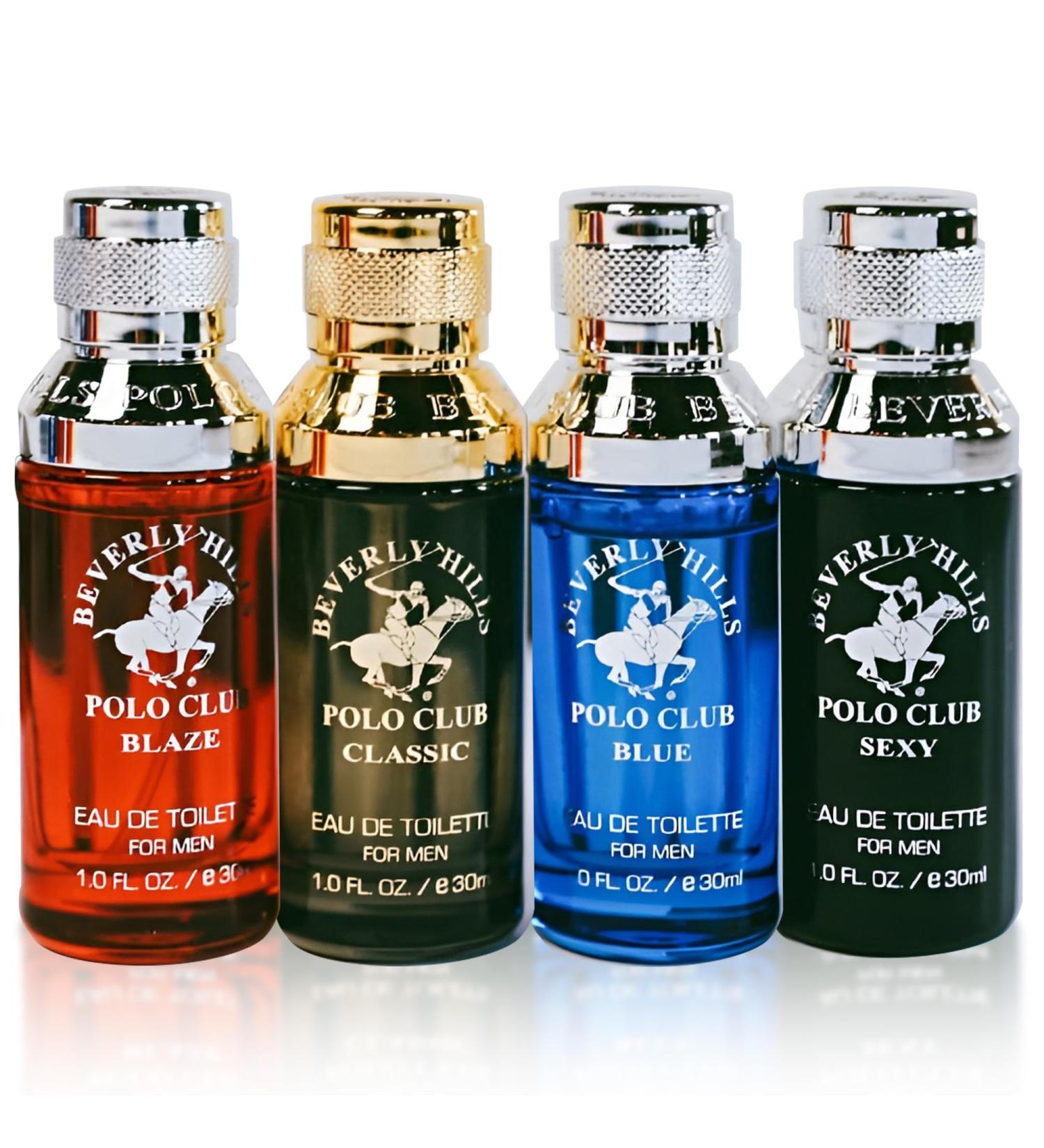 Beverly Hills Polo Club Exclusive Fragrance Collection For Men With 4 Different Fragrances Blaze Blue Classic and Sexy 1fl oz Each (Pakaging May Vary) - Buy Online on GoSupps.com