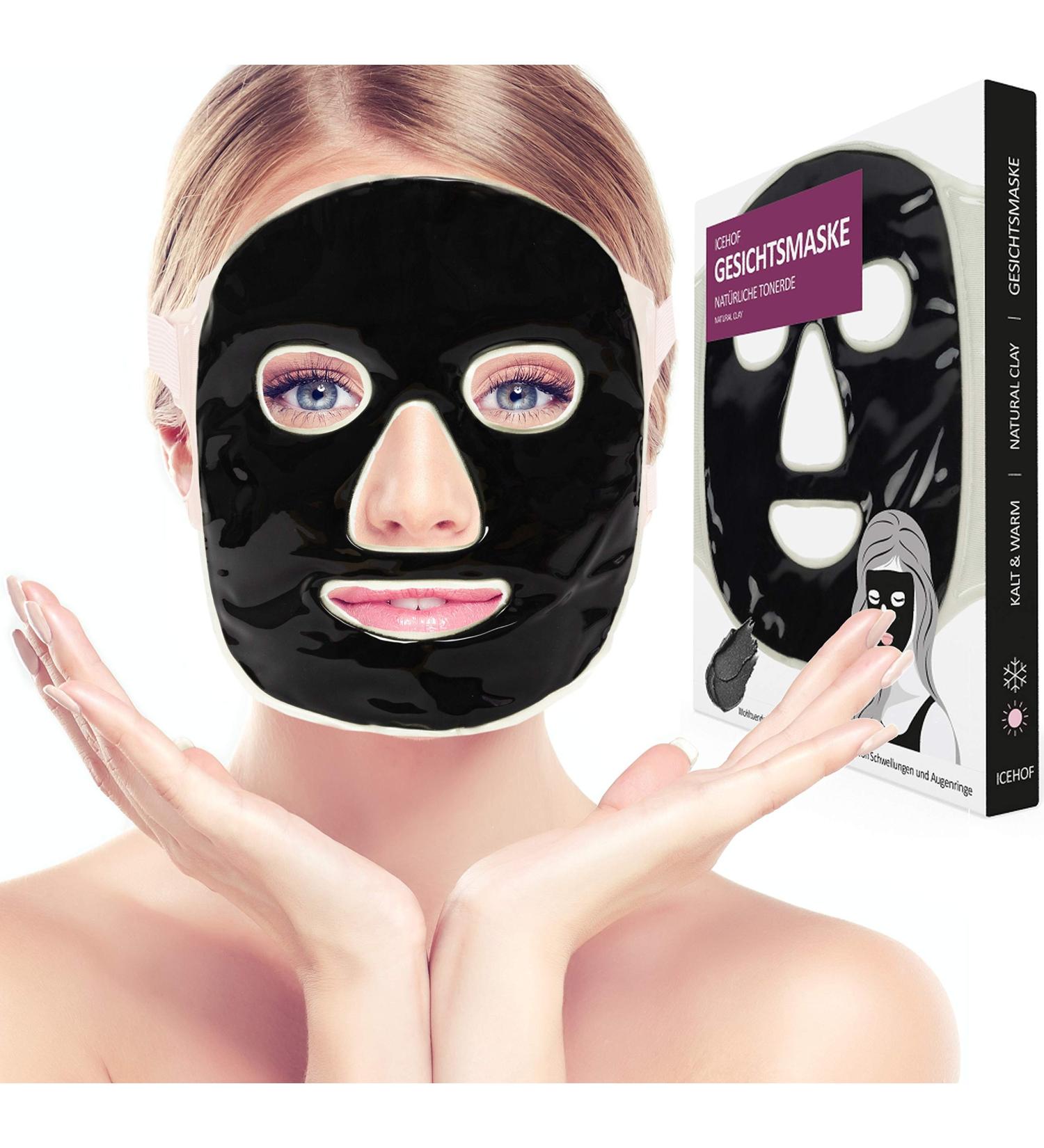ICEHOF Cooling Mask with Clay | Soothing Black Face Mask for Relaxation Pain Relief & Wellness - Buy Online on GoSupps.com