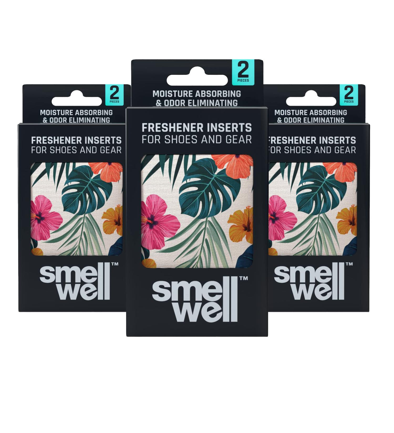 SmellWell 3-Pack Floral Odor Eliminating Air Purifying Bags (6 Pairs | 100g) Activated Bamboo Charcoal Air Freshener for shoes and gear 6 Pack Value (6x 50g) Scented - Floral - Buy Online on GoSupps.com