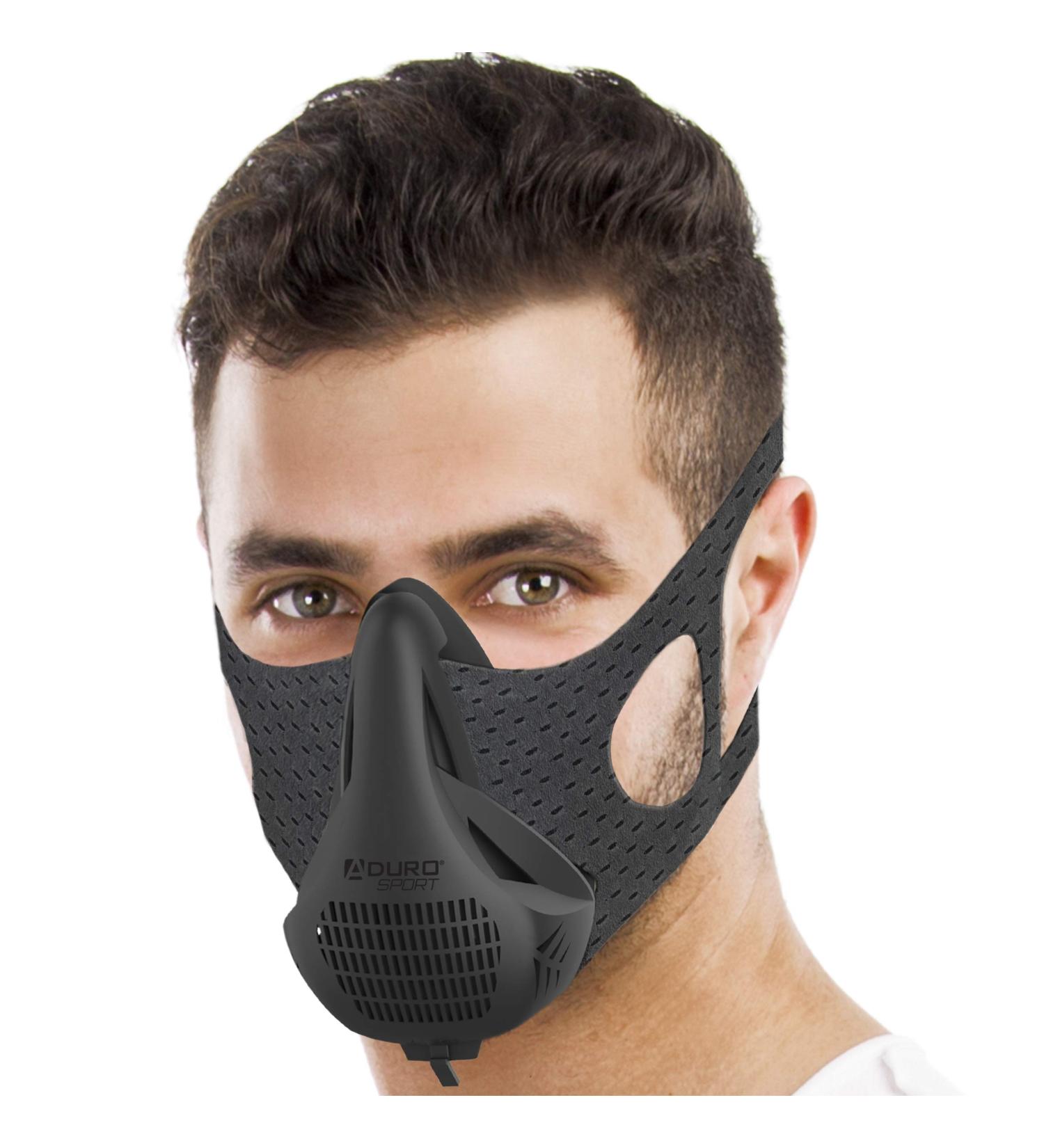 Aduro Sport High Elevation Training Mask - Improve Cardio & Breathing Workout for Men & Women - Black - Buy Online on GoSupps.com