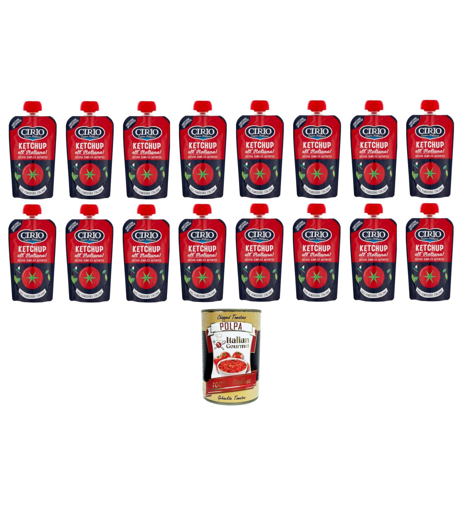  Italian Gourmet E.R. Cirio salsa Lot of 12 ketchup sauces All'italiana gluten-free 100% Italian 120 g + pulp 400 g - Buy Online on GoSupps.com