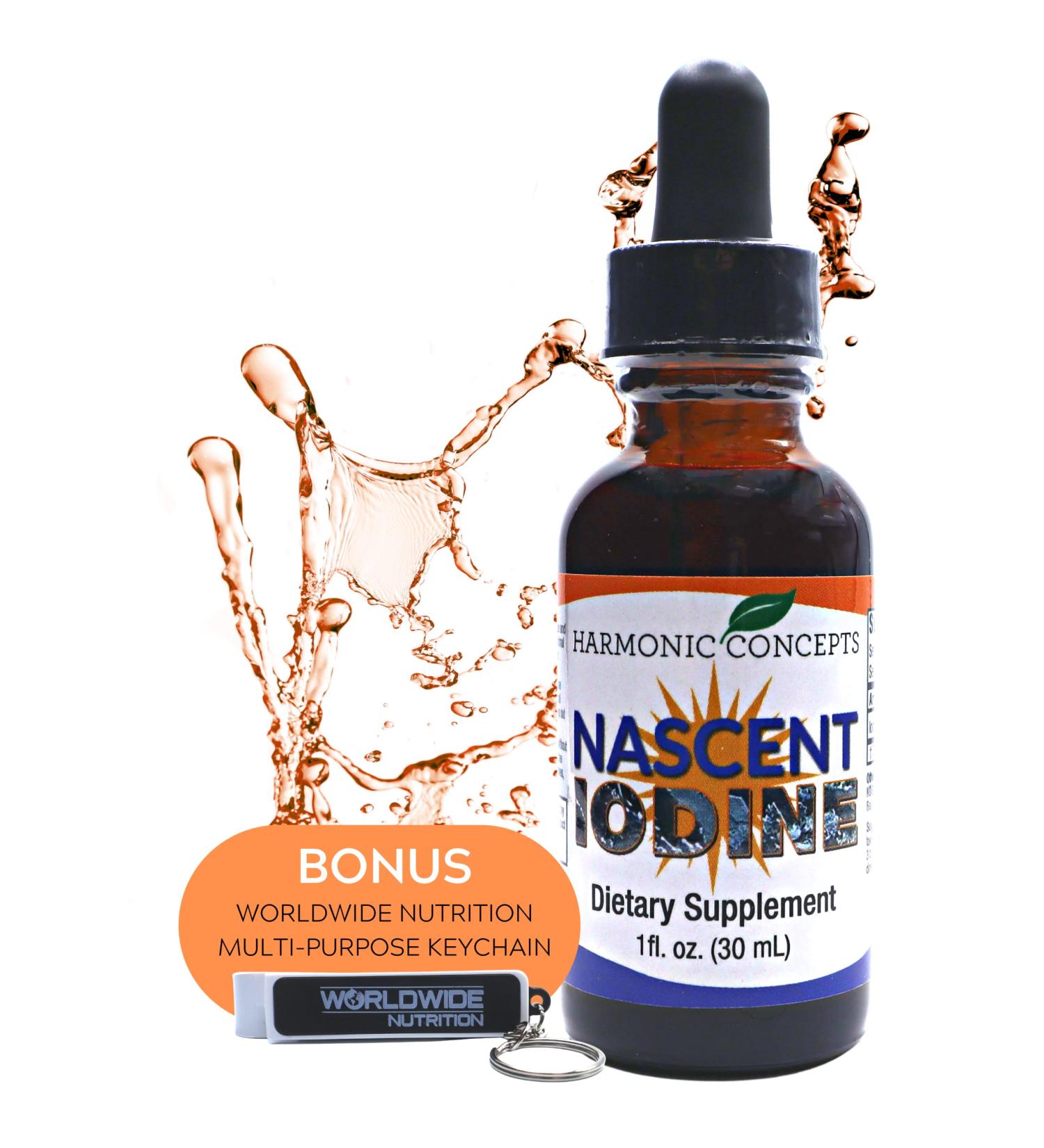 Nascent Iodine Liquid Supplement - Thyroid Support & Immune System Boost - 1 Fl Oz - Buy Online on GoSupps.com