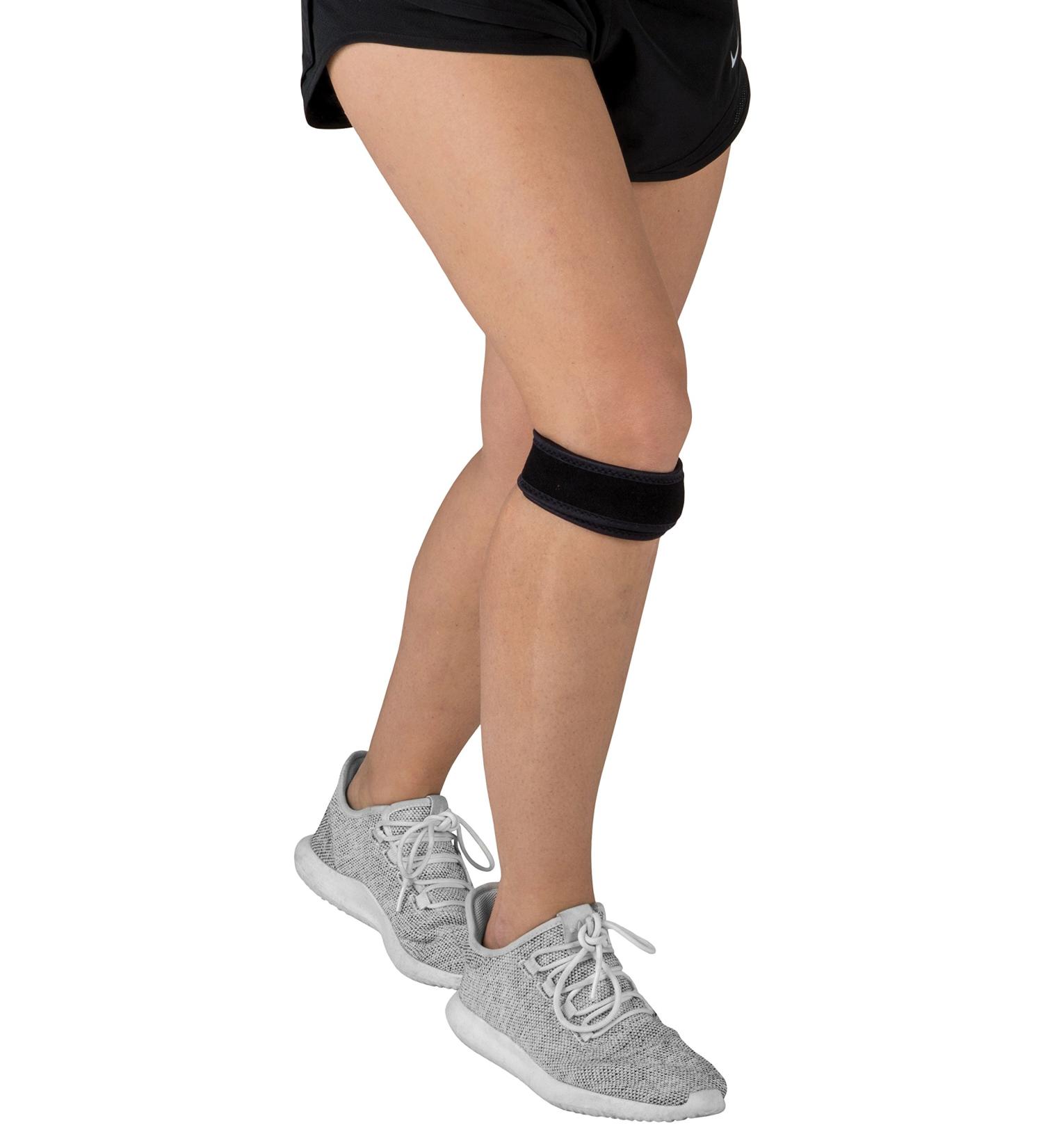 Blue Jay An Elite Healthcare Brand Knee Strap - 8-18 in Black | Support For Running Hiking Soccer Basketeball | Orthopedic Care Light Weight | Easy To Wear