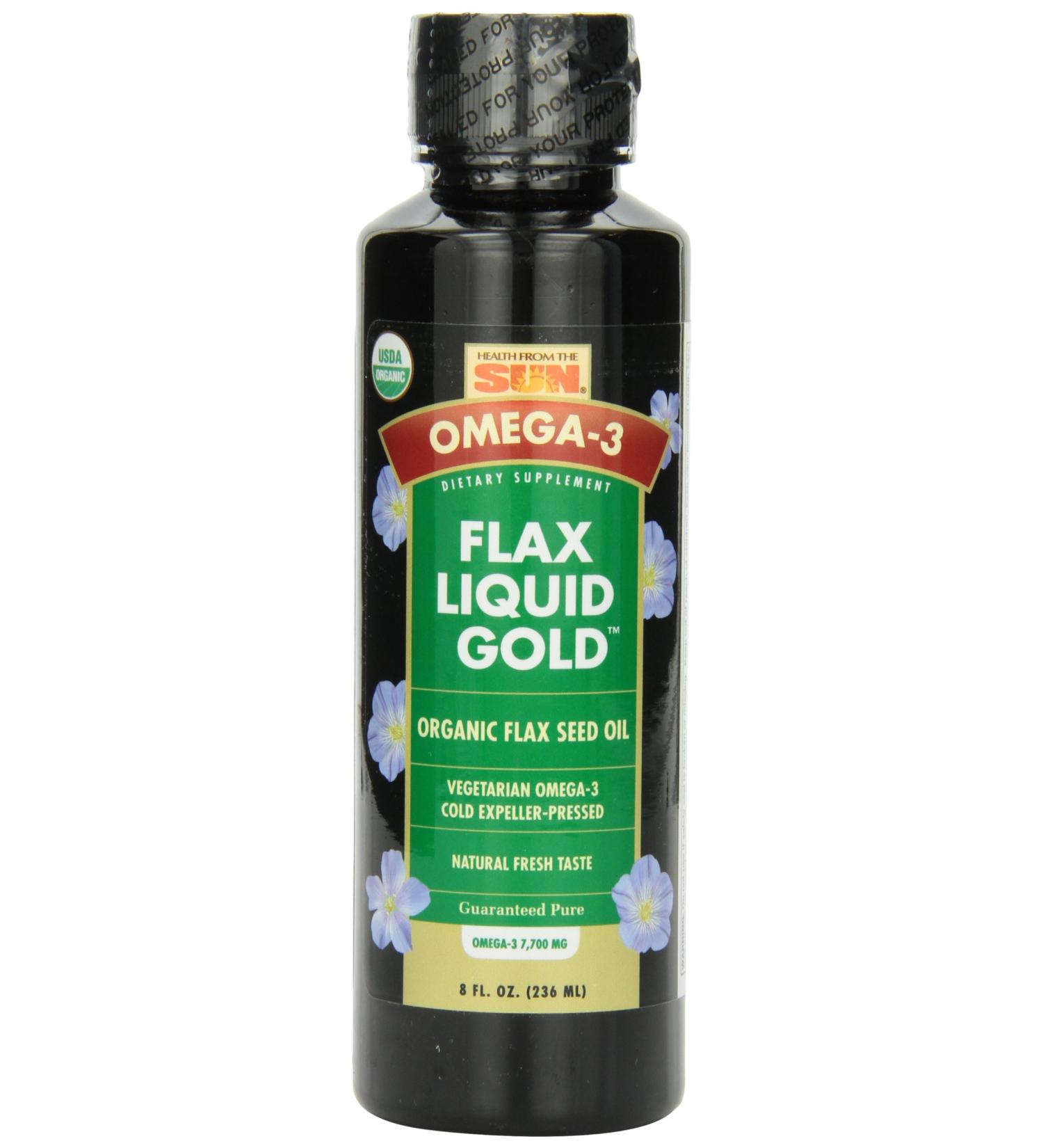 Health from the Sun Flax Oil Liquid Gold - 8 fl oz (236 ml) - Buy Online on GoSupps.com