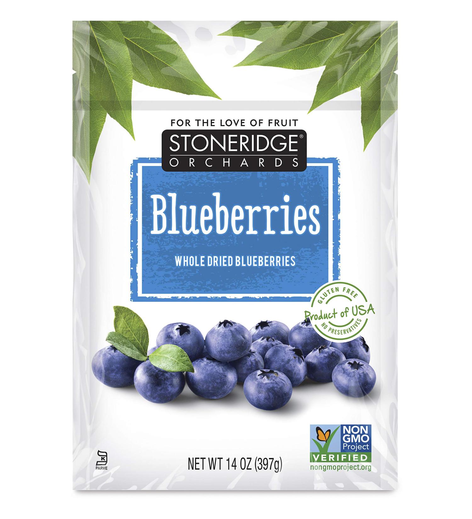 Stoneridge Orchards Whole Dried Blueberries 14 oz - Nutritious & Delicious Snack - Buy Online on GoSupps.com