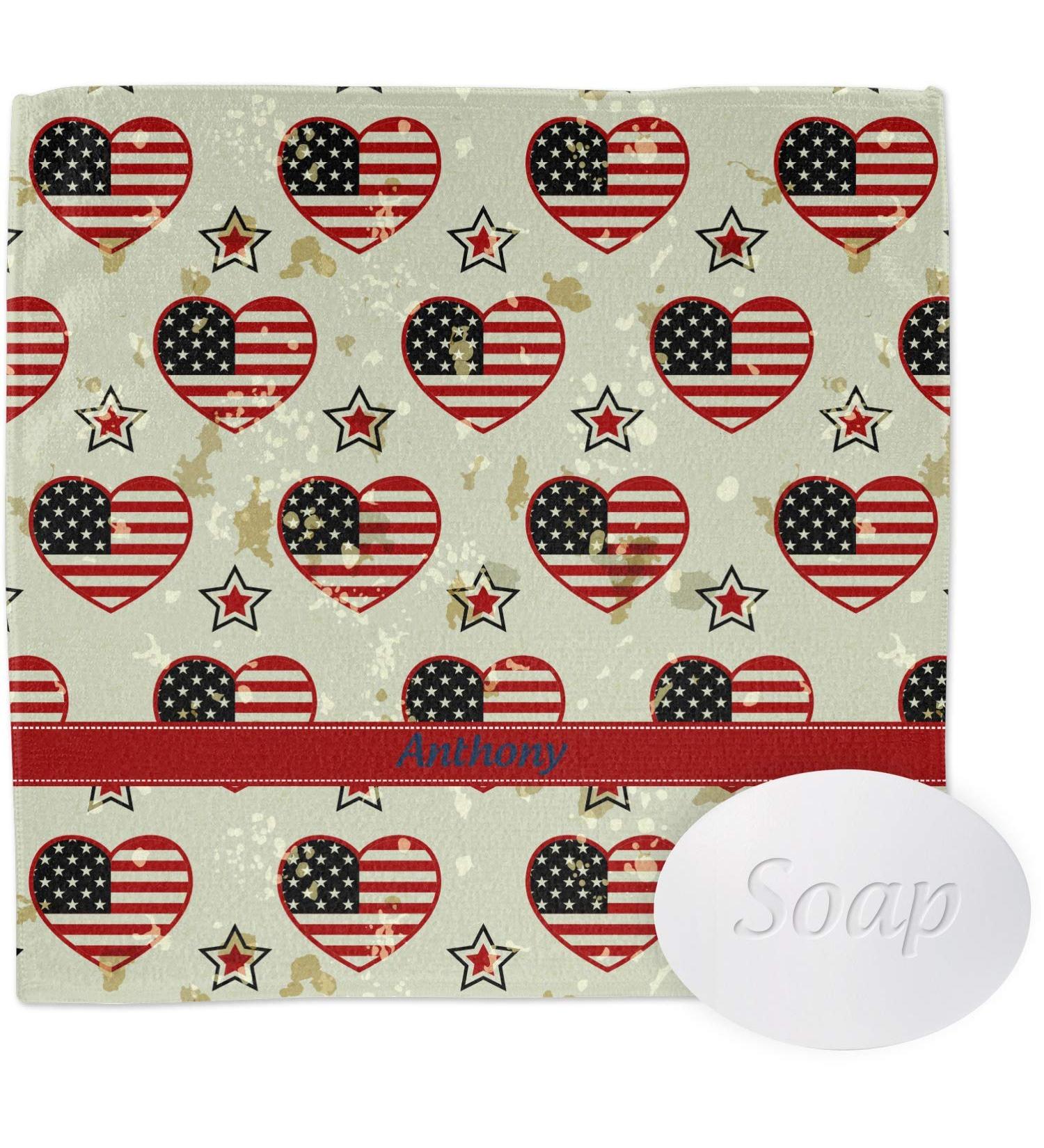 YouCustomizeIt Personalized Americana Washcloth
