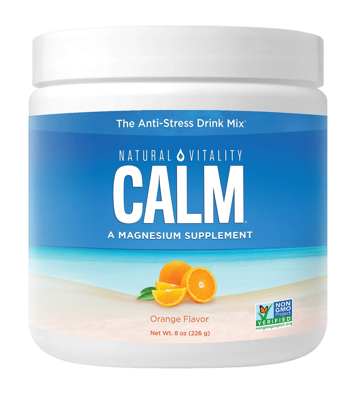 Natural Vitality Orange Calm Magnesium Drink Mix - 8 OZ | Relaxation & Wellness - Buy Online on GoSupps.com