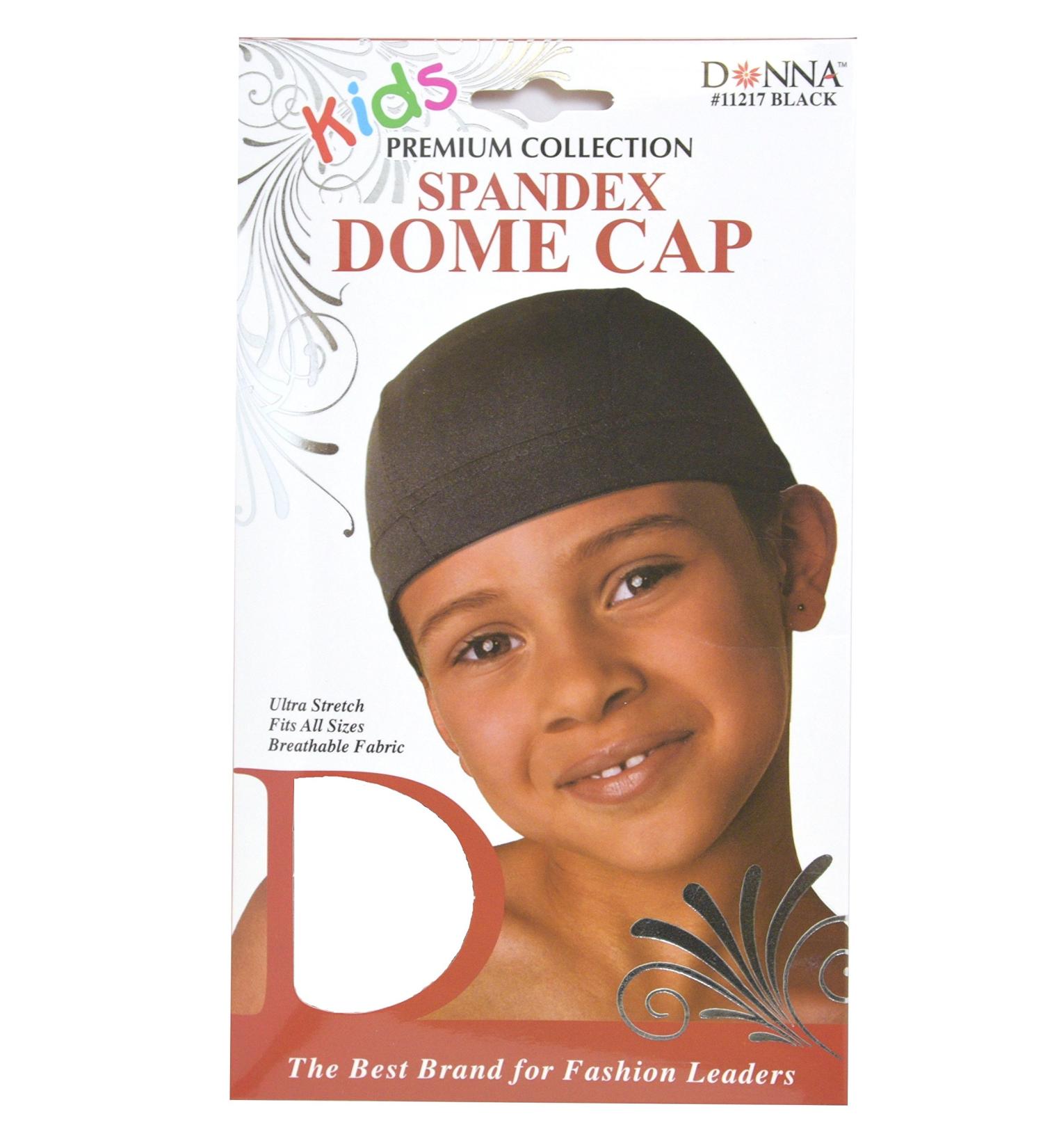 Donna Kids Spandex Dome Cap White