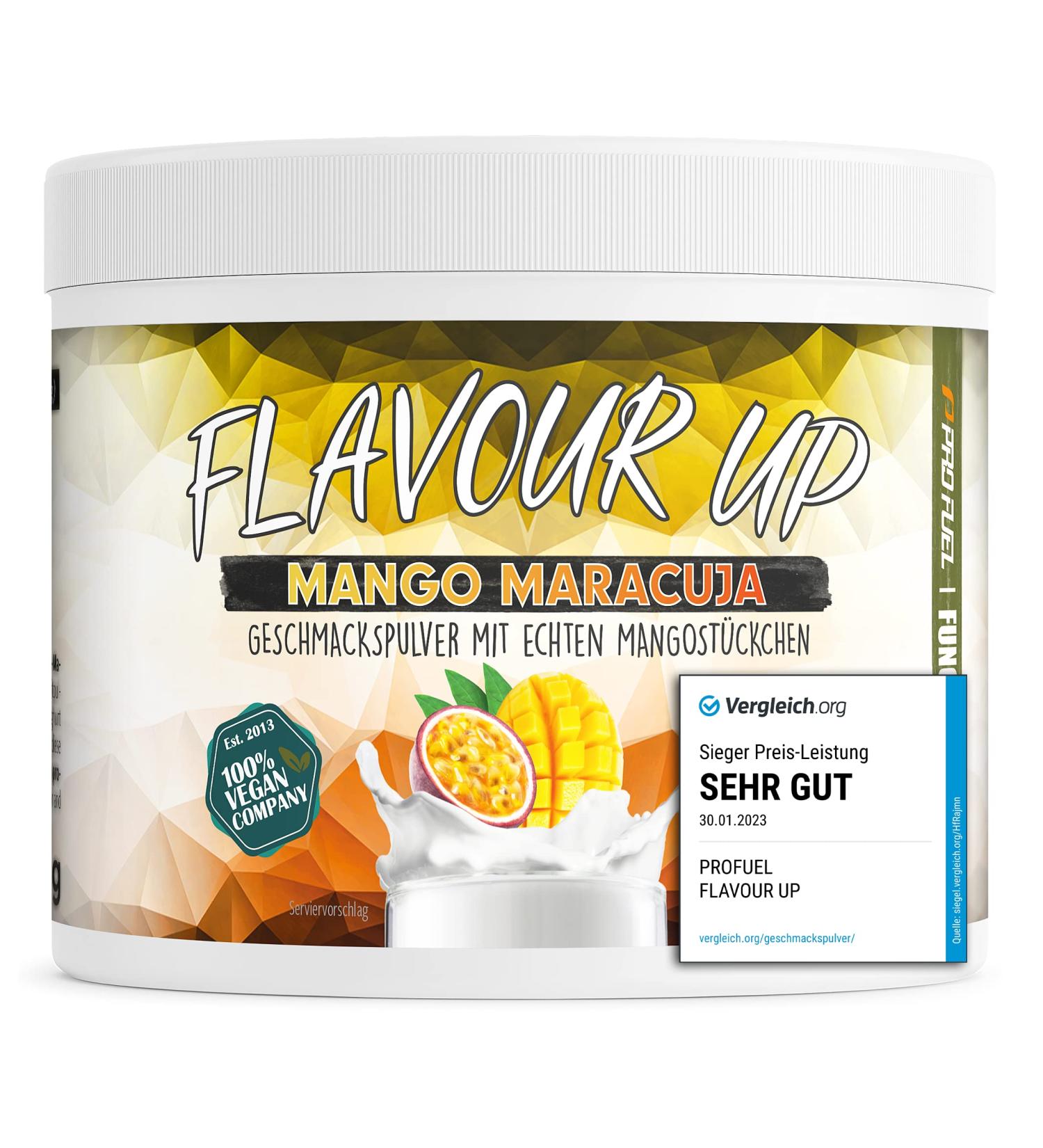 Buy Taste Powder Mango Maracuja 250g - Delicious Flavor Only 10 kcal per Serving - Versatile for Food & Drinks - Enhance Your Dishes Today! - Buy Online on GoSupps.com