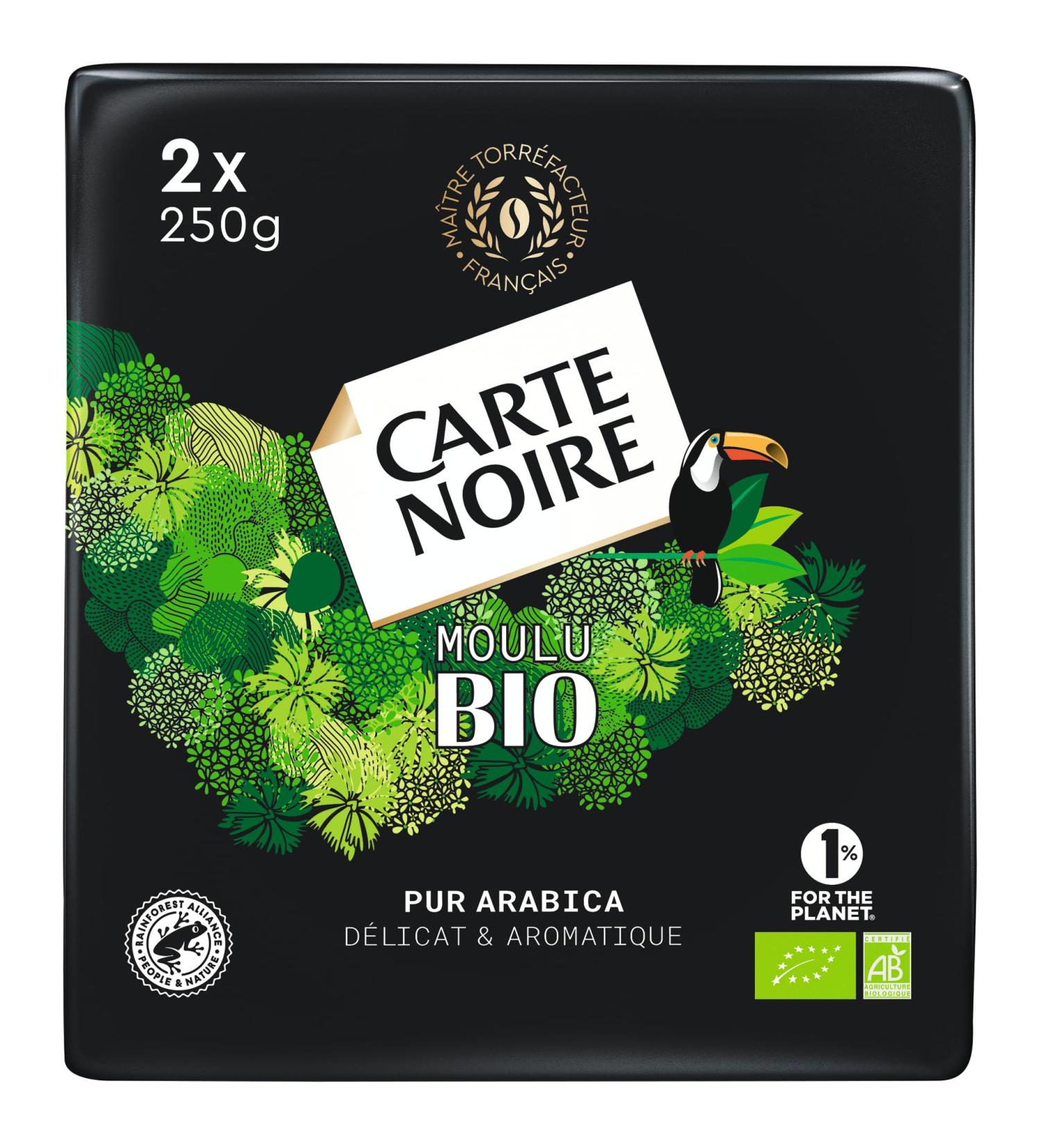 CARTE NOIRE - Carte Noire Ground Coffee "Organic Selection" - Organic Ground Coffee - Pure Arabica Ground Coffee - Pack of 6 x 500 g - Made in France - Buy Online on GoSupps.com