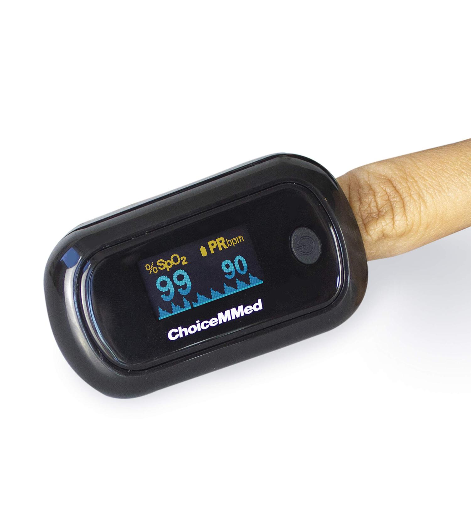 Buy Black Finger Pulse Oximeter - Accurate SPO2 & Heart Rate OLED Display 7 Modes Easy to Use & Portable - International Shipping - Buy Online on GoSupps.com