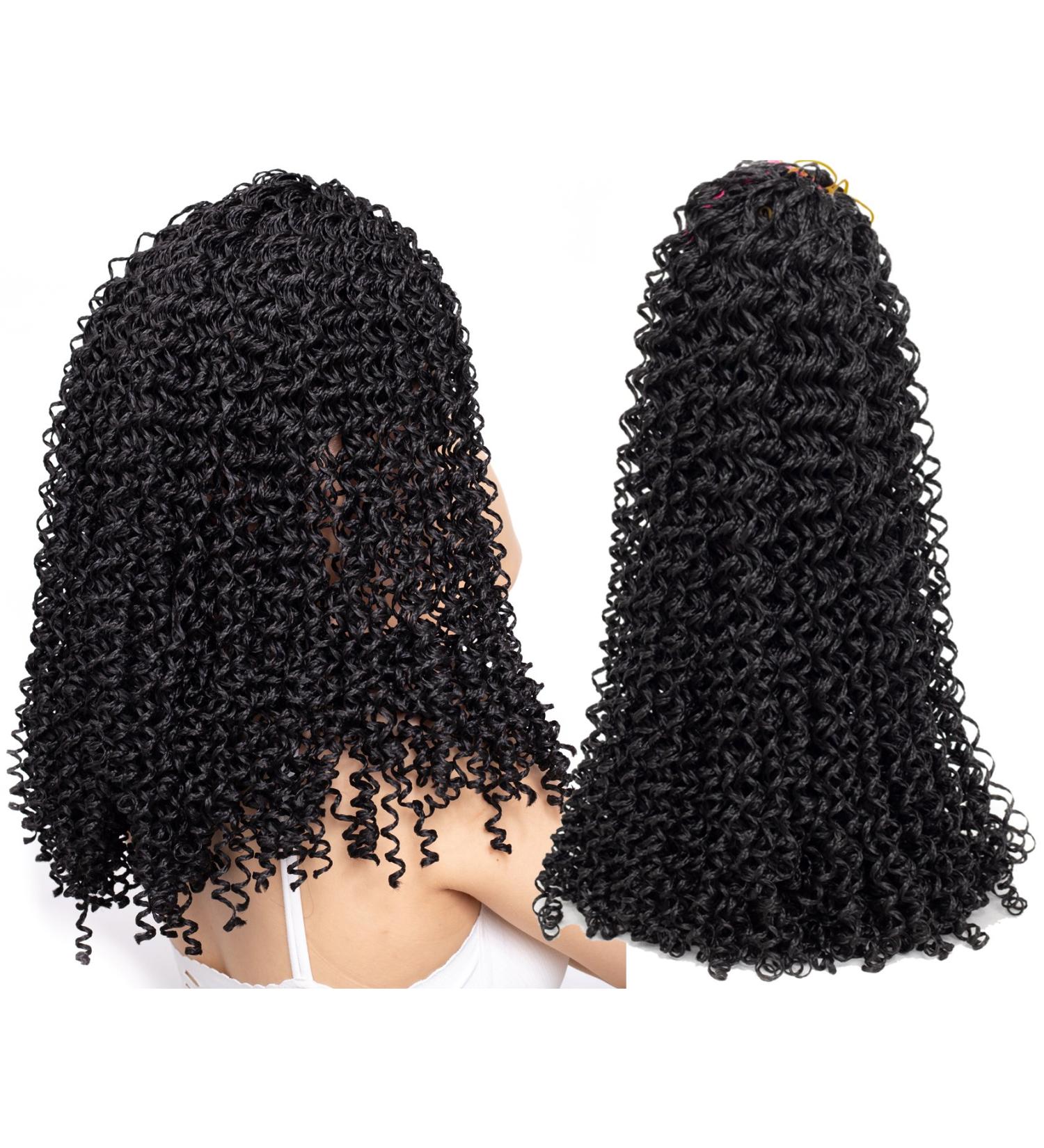 14 Inch Goddess Box Braids Crochet Hair for Black Women - Pack of 7 | Synthetic Bohemian Box Braid Crochet Braiding Hair (1B) - Buy Online on GoSupps.com