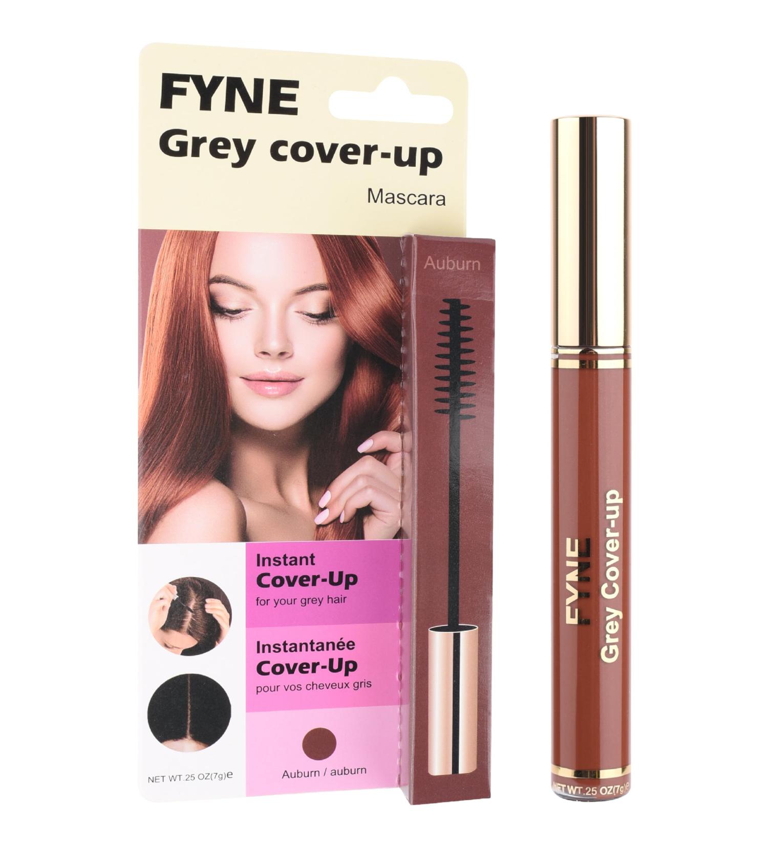 FYNE Root Touch Up Hair Mascara - Pack of 4 - Instant Auburn Grey Hair Cover Up - Magic Retouch Temporary Hair Colour for Men & Women Auburn mascara 4 - Buy Online on GoSupps.com