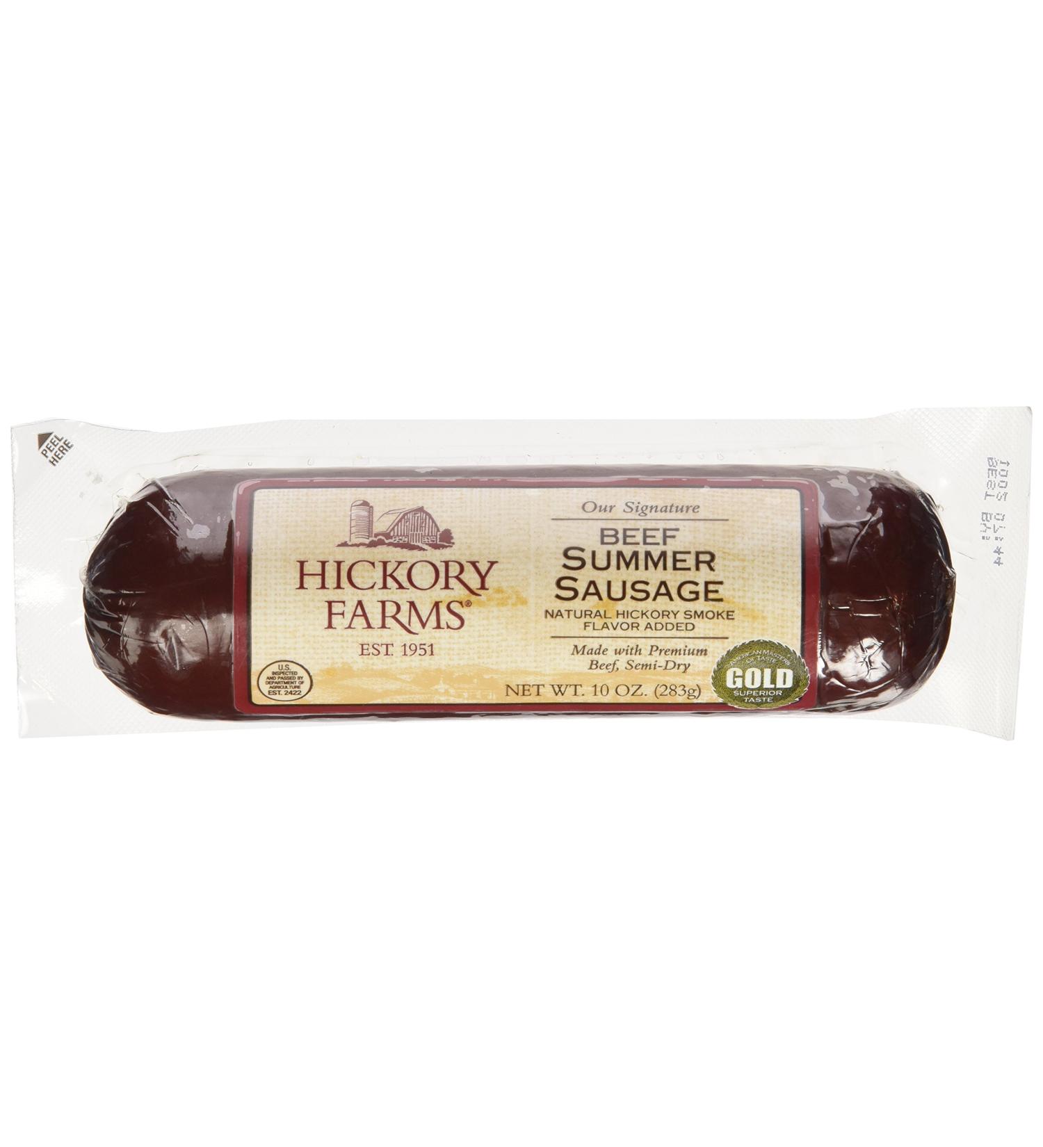 Hickory Farms Beef Summer Sausage - Premium Quality and Flavorful Delight - Buy Online on GoSupps.com