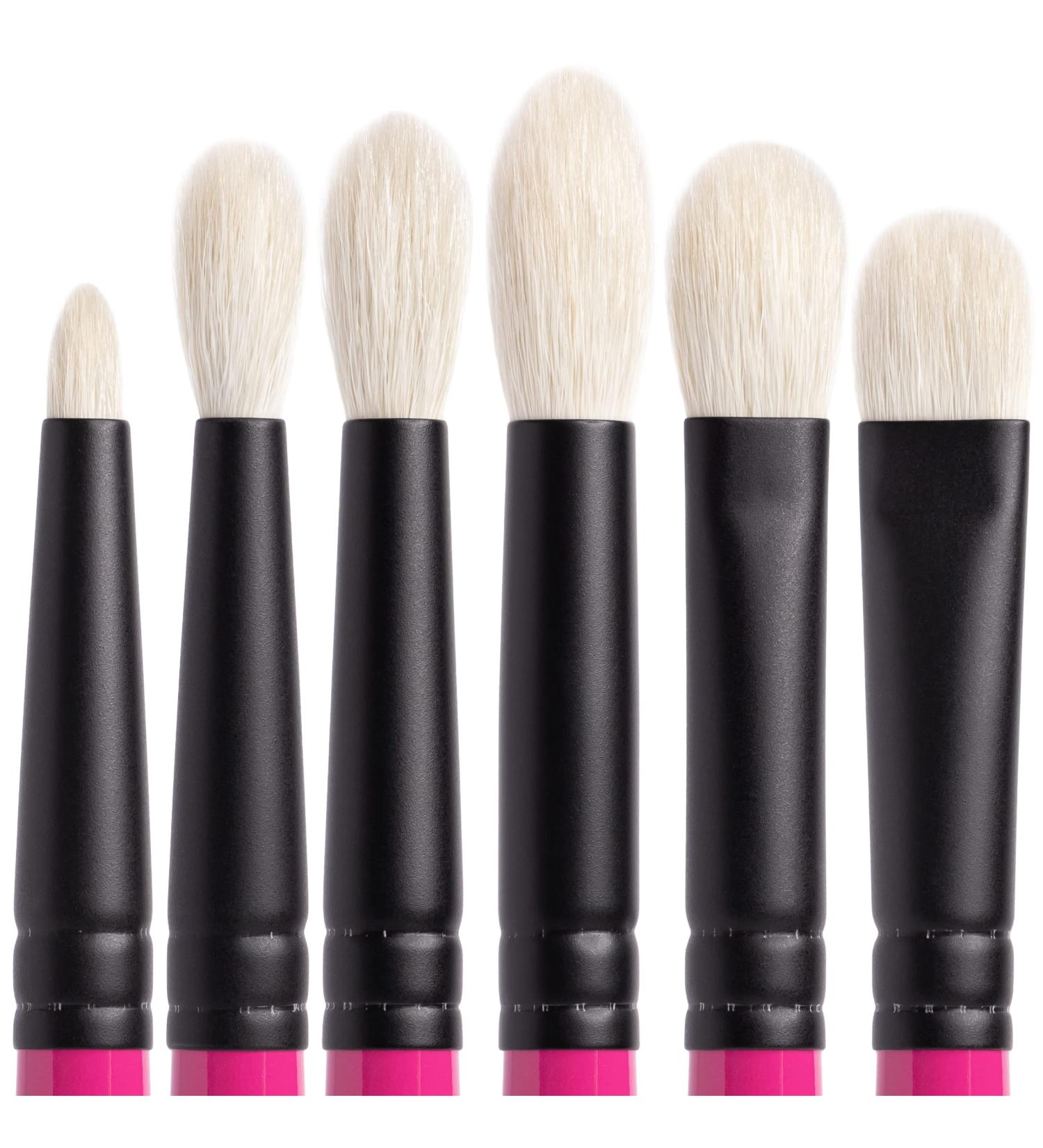 Whats Up Beauty - Premium Handmade Goat Eyeshadow Brushes (Set of 6) - Japanese Makeup Tools for Flawless Application - Buy Online on GoSupps.com