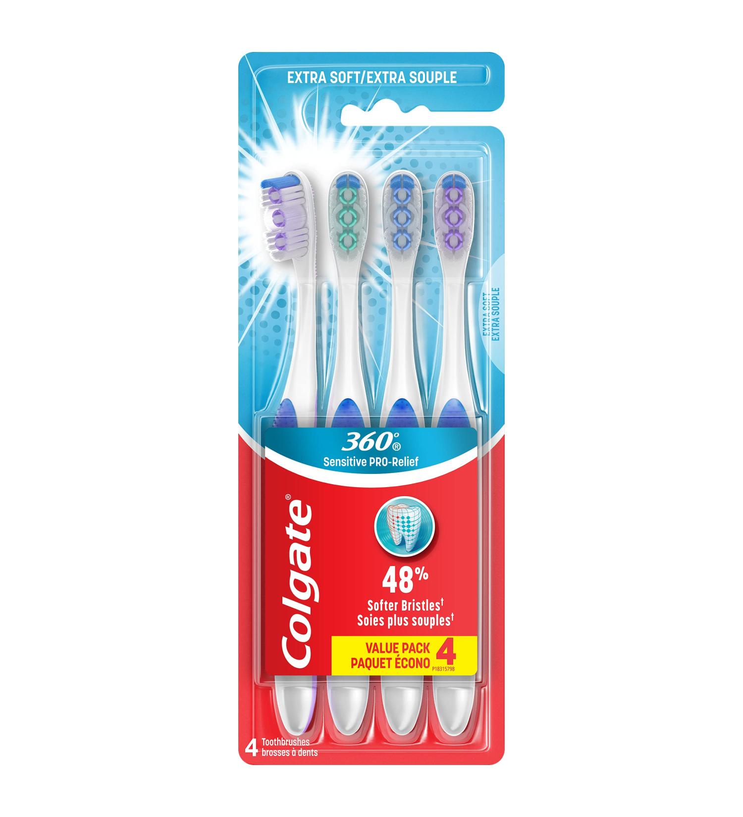 Colgate Sensitive Pro-Relief Toothbrush 4 pack - Buy Online on GoSupps.com
