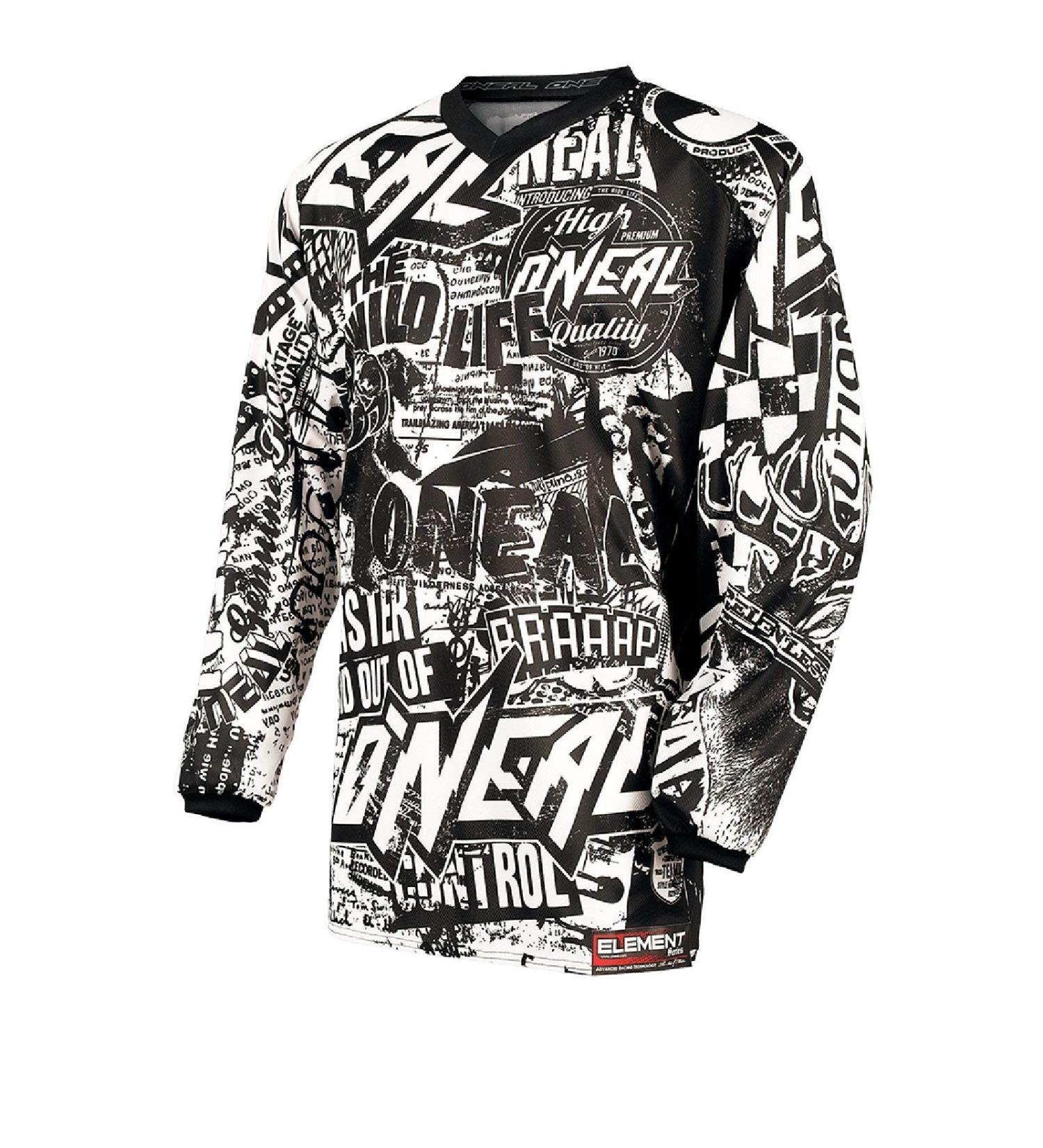 O'NEAL Kids Jersey Element Wild Youth Black Large 0025W-8