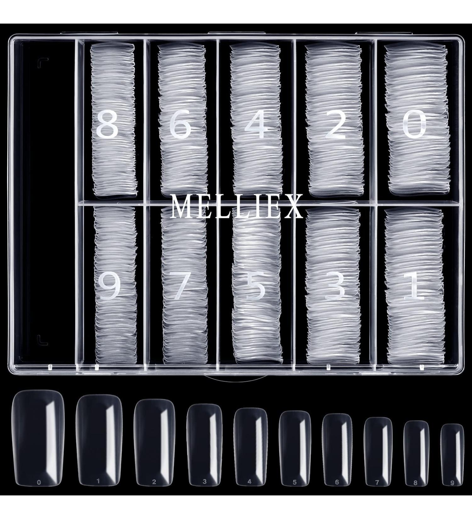 500 Pieces Acrylic Artificial Nails - Transparent False Art Nail Tips for Women - Gel Nail Enhancements - Buy Online on GoSupps.com