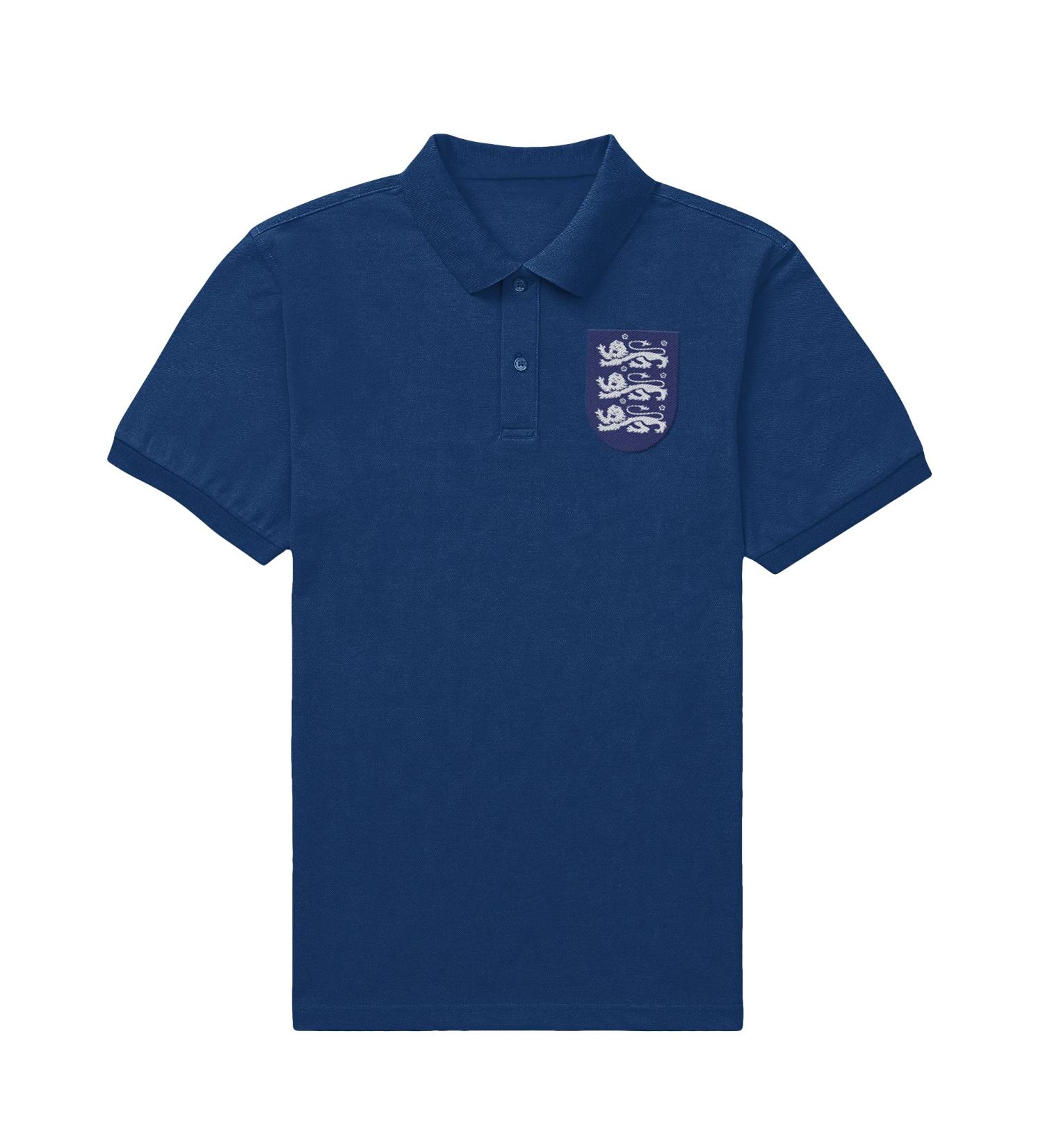 Unisex Three Lions Polo Shirt - Perfect Gift for England Football Cricket Rugby Fans | Size M - Buy Online on GoSupps.com