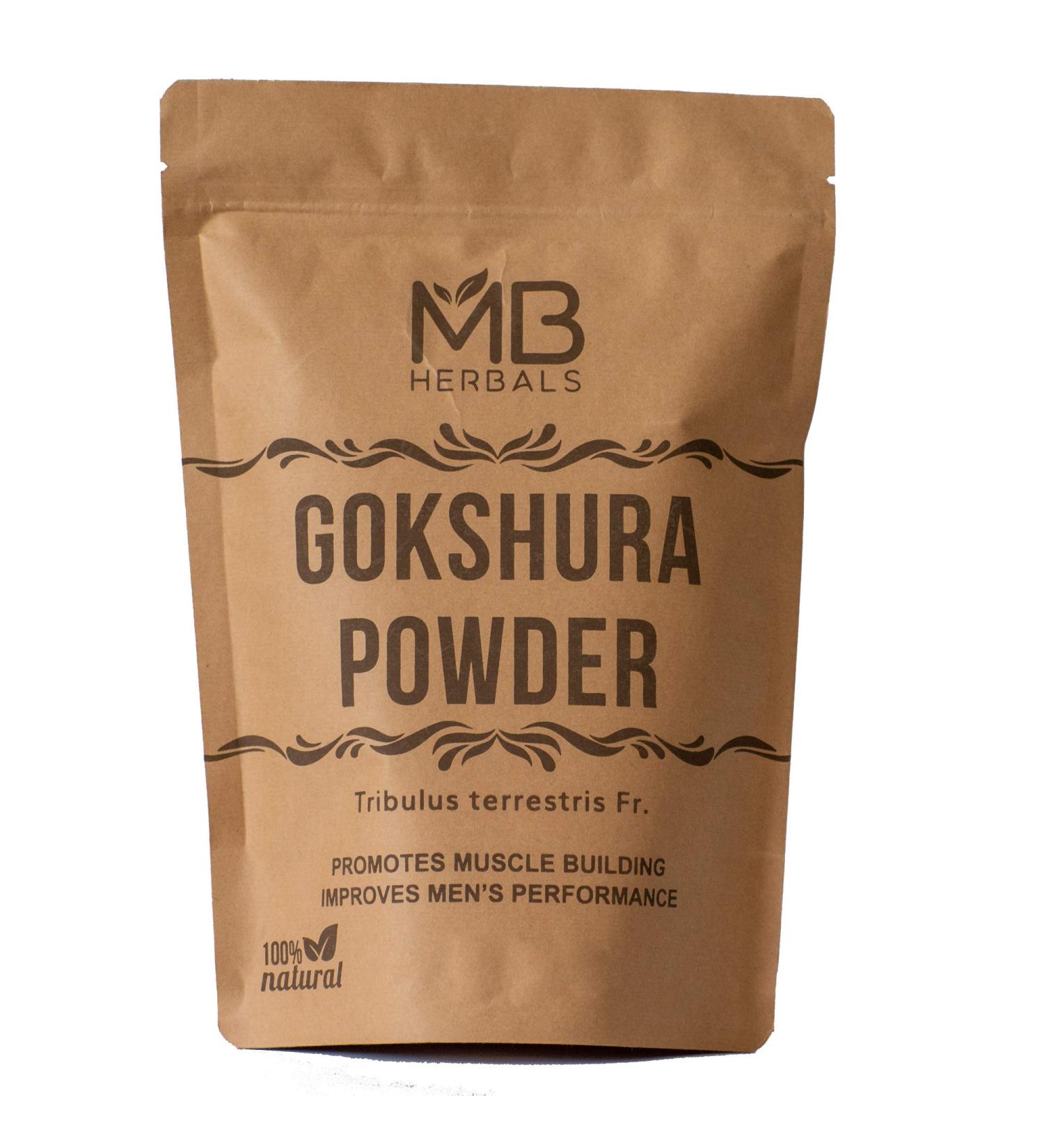 MB Herbals Gokshura Powder 100g | Tribulus terrestris | Small Caltrops | 3.5 oz - Buy Online on GoSupps.com