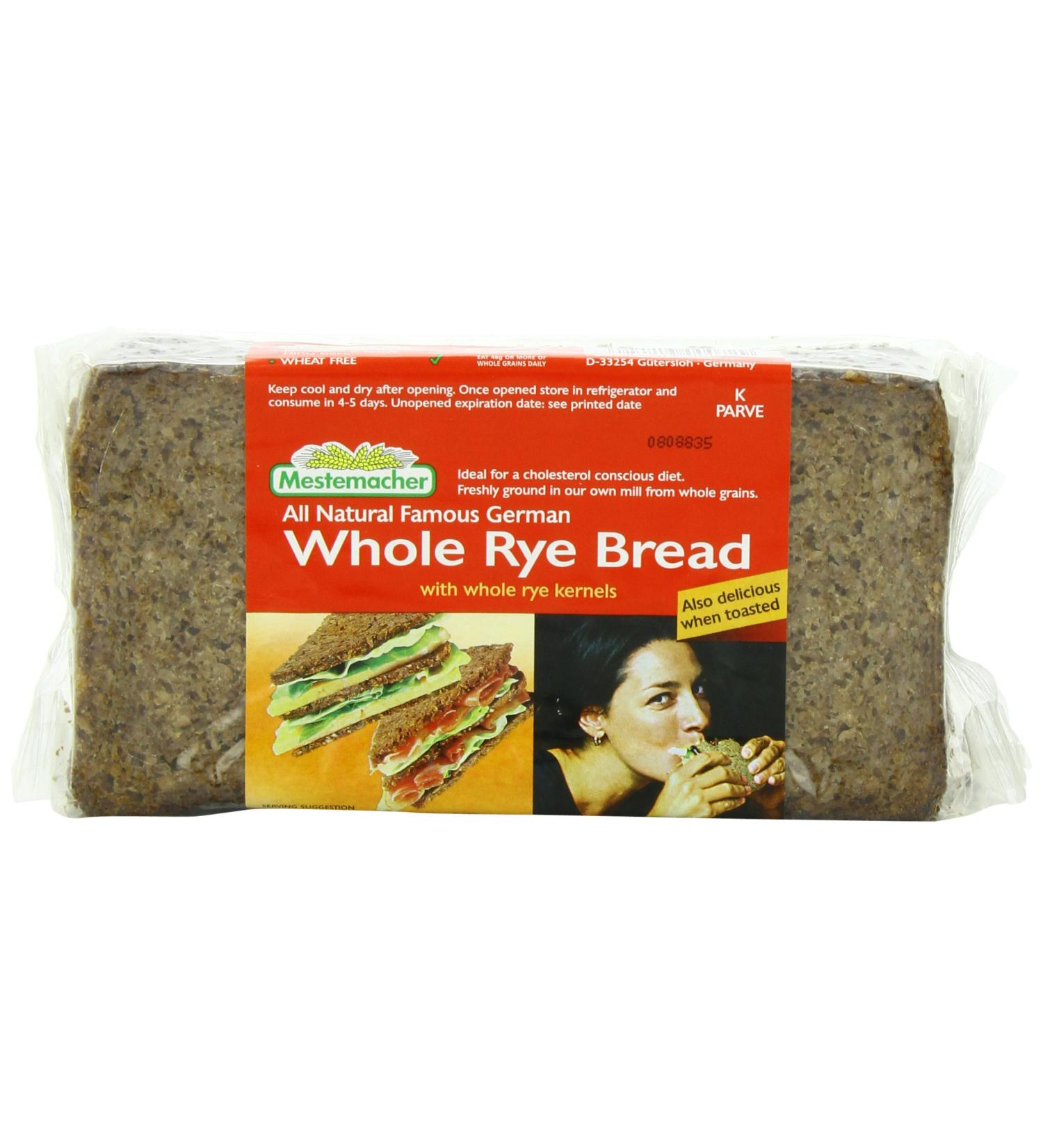 Mestemacher Whole Rye Bread - 17.6oz (Pack of 6) Delicious & Nutritious Choice - Buy Online on GoSupps.com