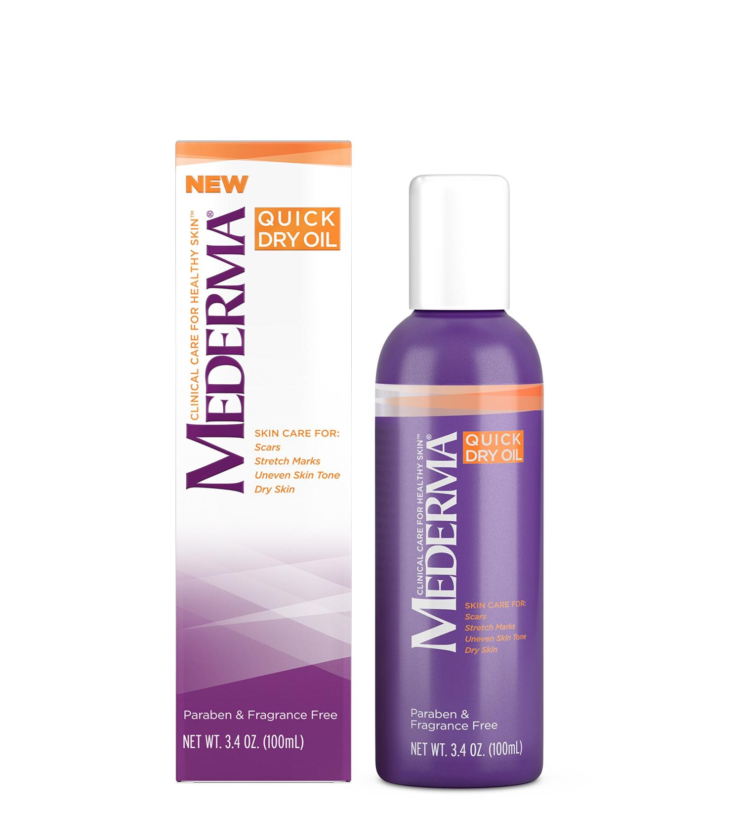 Mederma Quick Dry Oil for Stretch Marks 3.4 Oz - 3.38 Fl Oz | Hydrating Skin Care Treatment - Buy Online on GoSupps.com