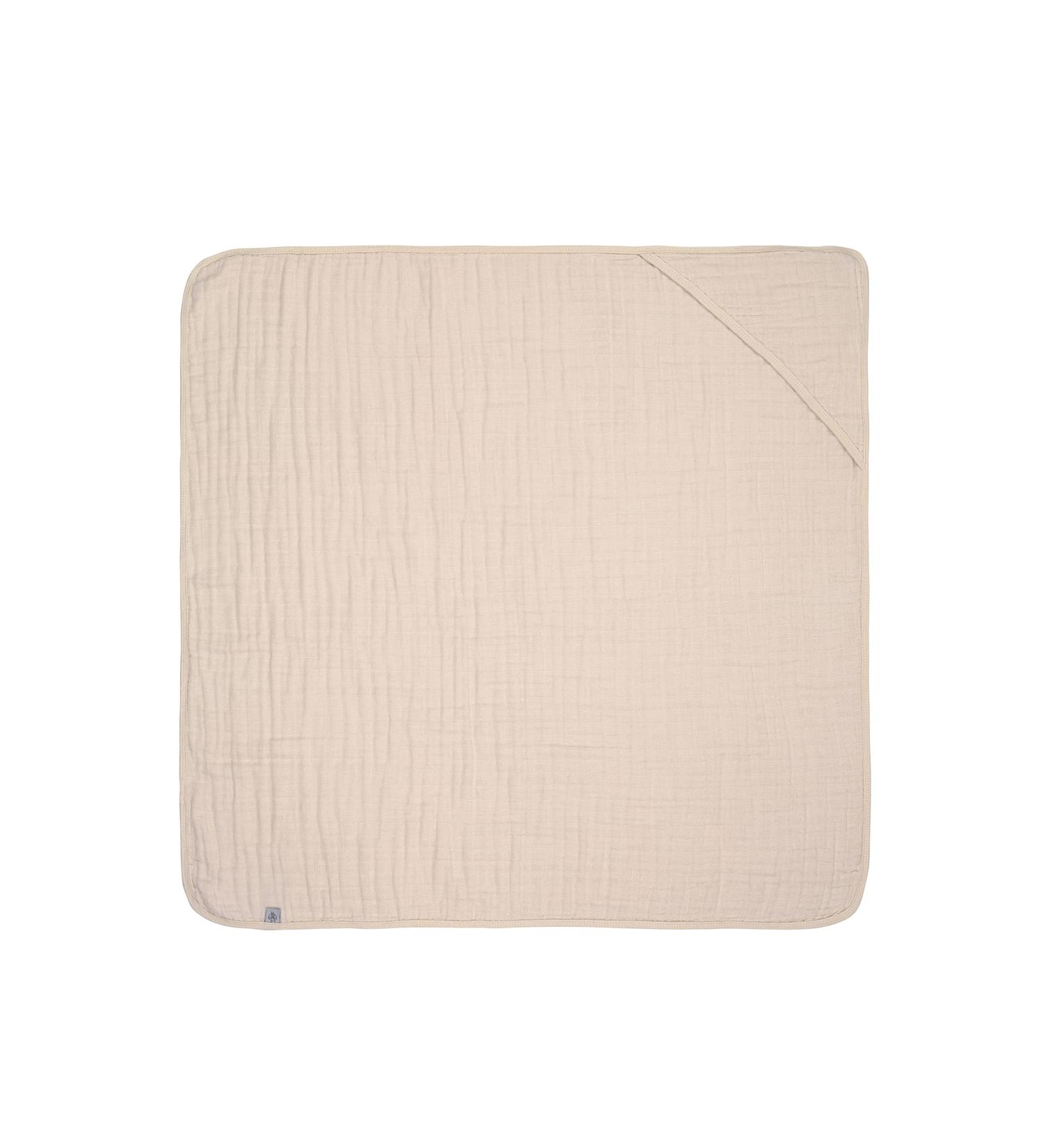 L SSIG Children's Hooded Towel - 90x90 cm Cotton Muslin in Powder Pink | Soft and Absorbent for Kids - Buy Online on GoSupps.com