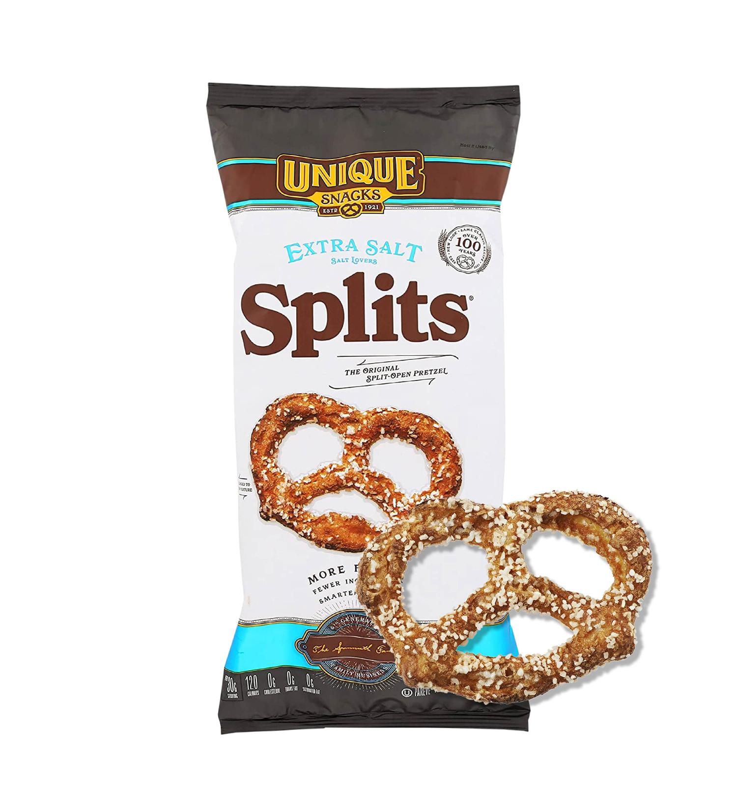 Extra Salt Splits Pretzels - Homestyle Baked, Certified OU Kosher, Non-GMO, No Artificial Flavor - 11 oz Bags (Pack of 12) - Buy Online on GoSupps.com