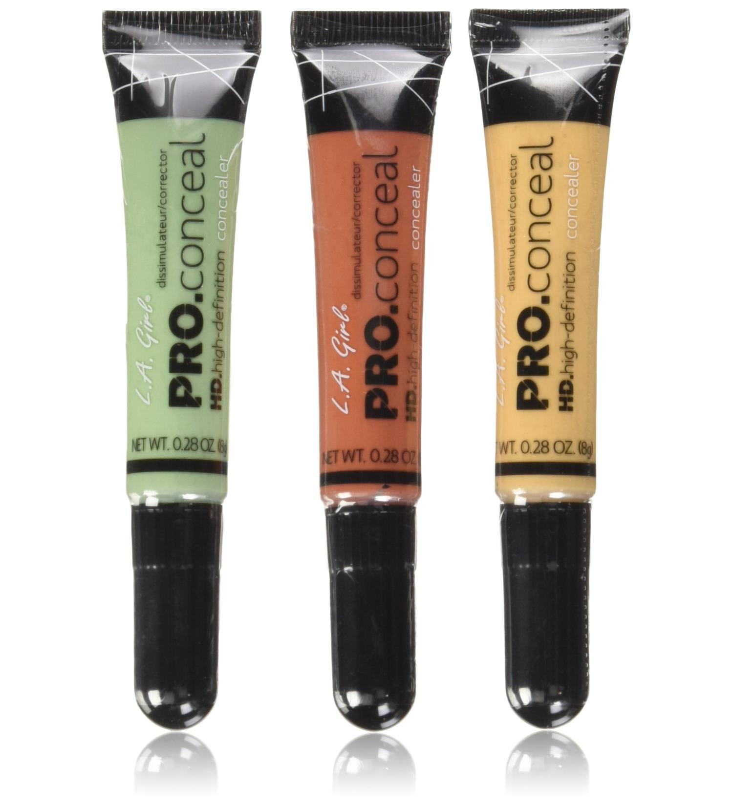 L.A. Girl Pro Conceal Set Orange Yellow Green Correctors Pack of 3 - 0.28 oz (3 Pack) | LAX-GC990+GC991+GC992-B - Buy Online on GoSupps.com