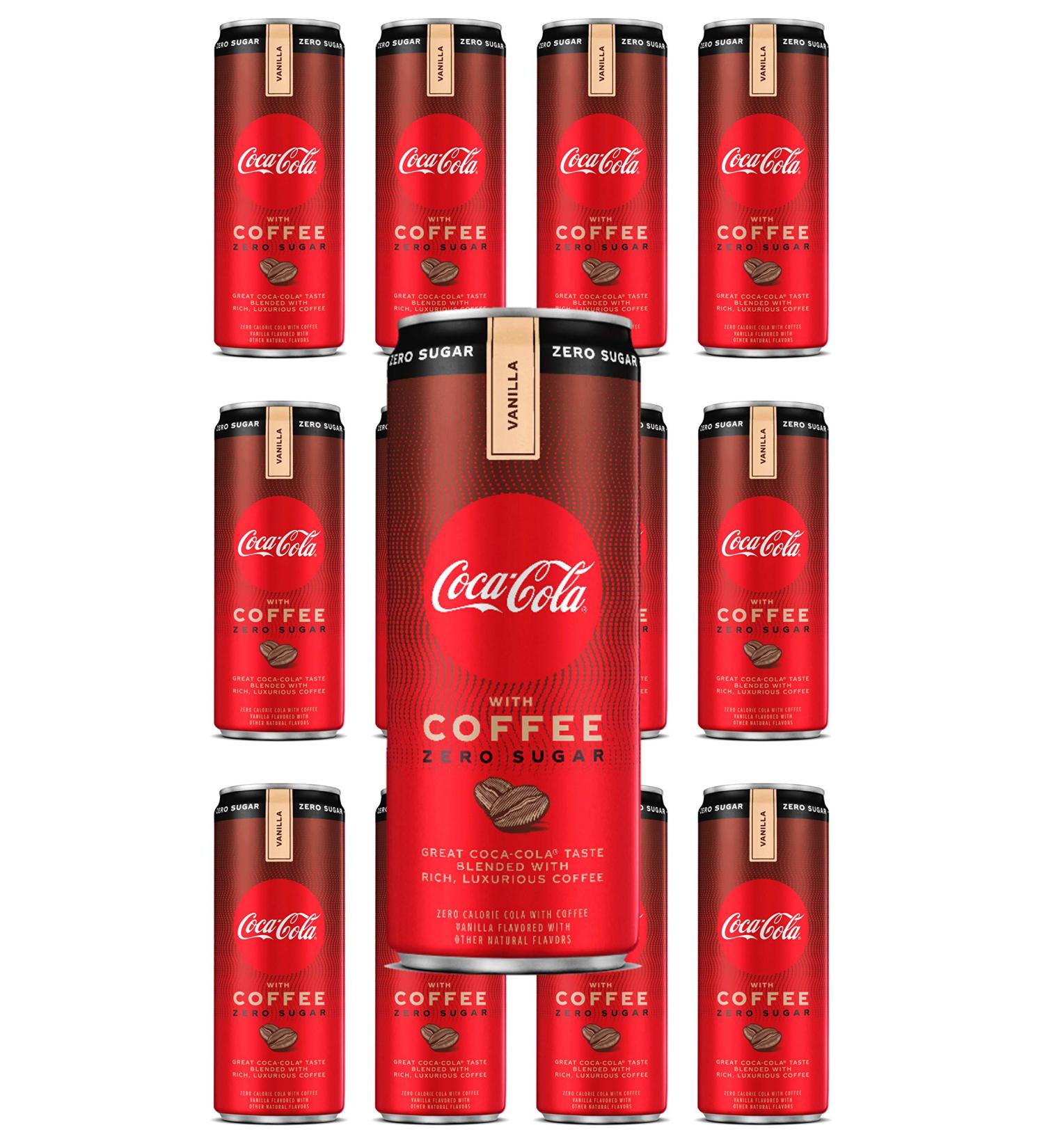 Buy Coca Cola Coffee ZERO Vanilla 12x12 fl oz Cans - 144 fl oz Total - Buy Online on GoSupps.com