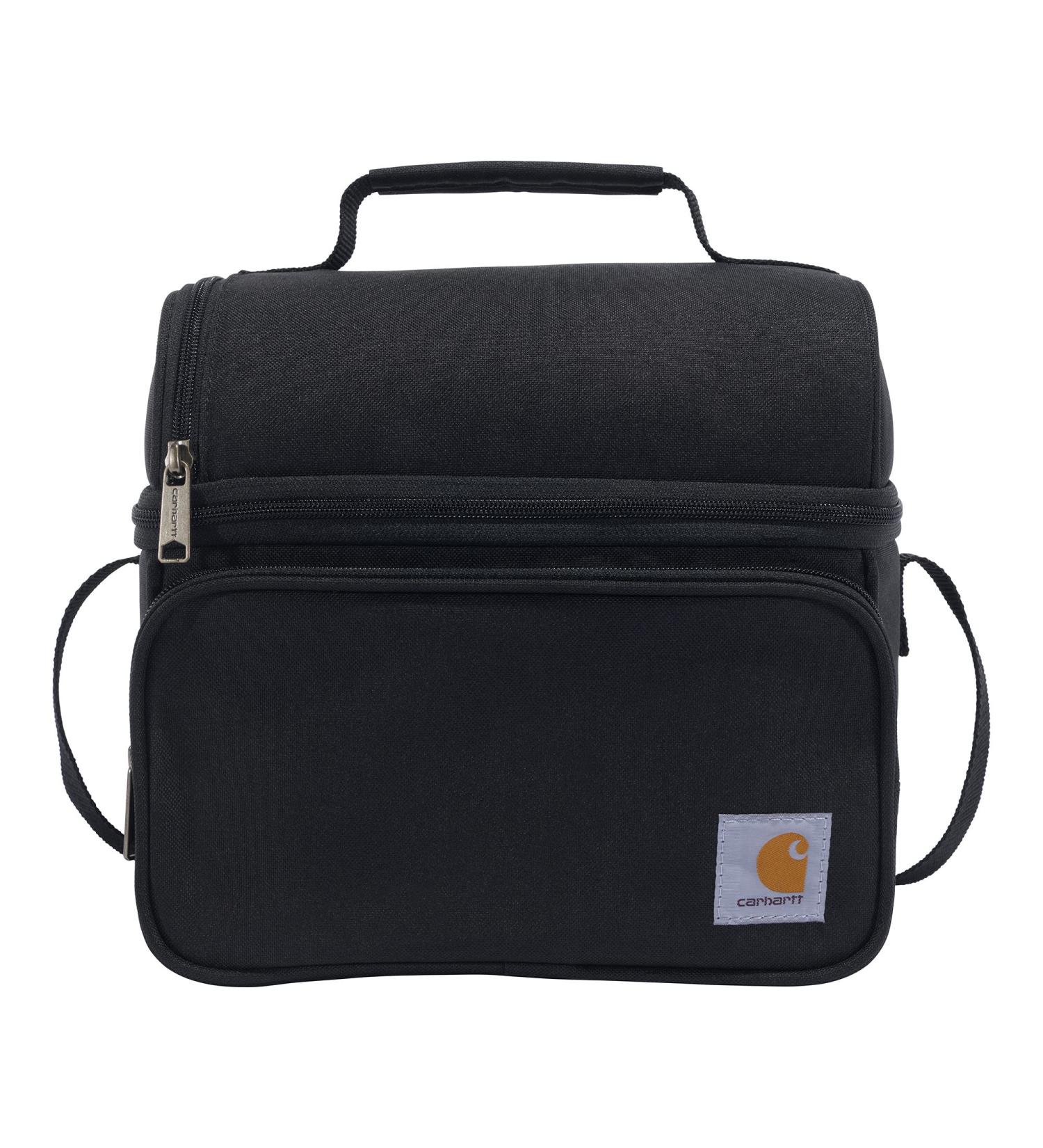 Carhartt Deluxe Dual Compartment Insulated Lunch Cooler Bag - Black Solid | Shop Now - Buy Online on GoSupps.com