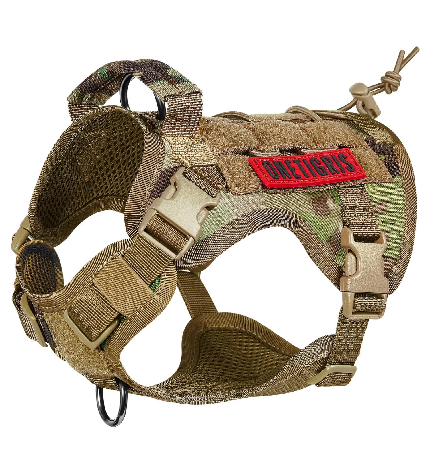 Oneigris Dog Harness - Fire Watcher Tactical Dishes No-Pull D-Ring 1000D Nylon XS Multicolored | International Shipping Available - Buy Online on GoSupps.com